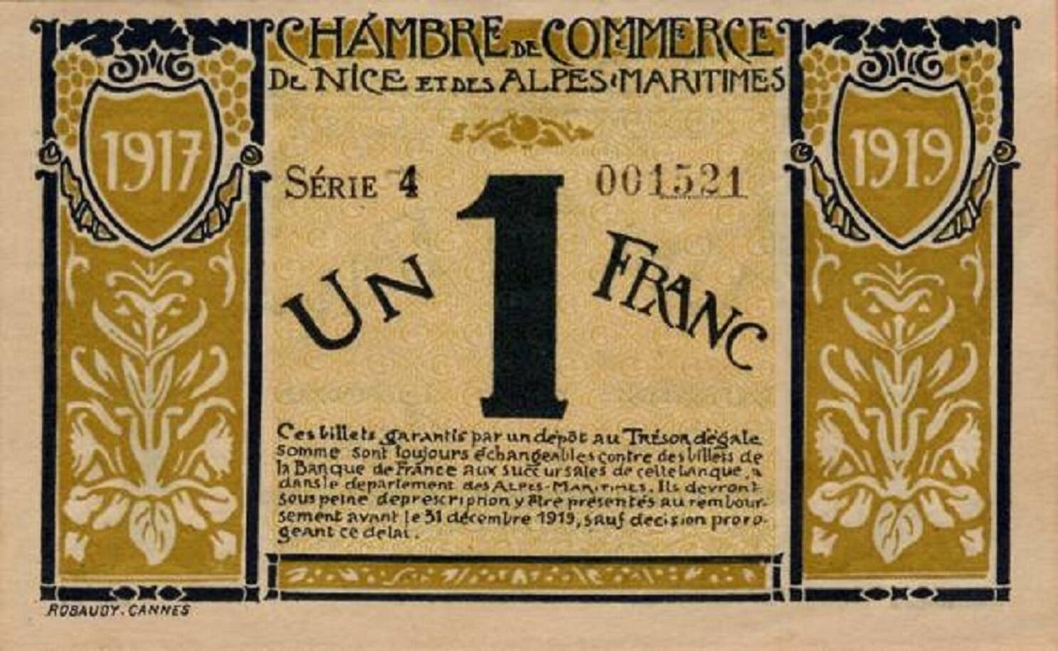 Saviez-vous que Nice avait eu sa propre monnaie pendant la Première Guerre mondiale?