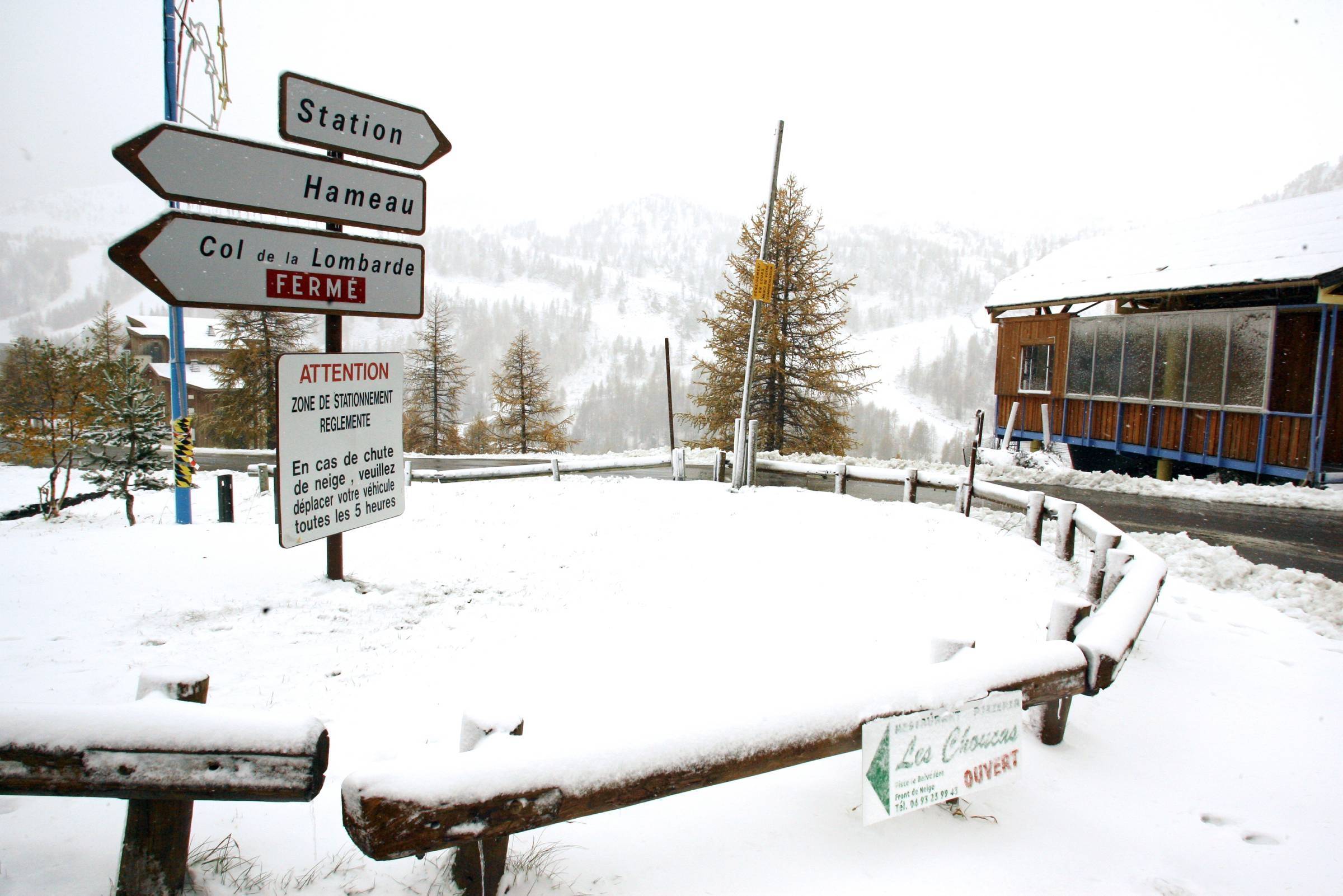 La neige est attendue: fermeture du col de La Lombarde à partir de 18 heures ce lundi 11 novembre