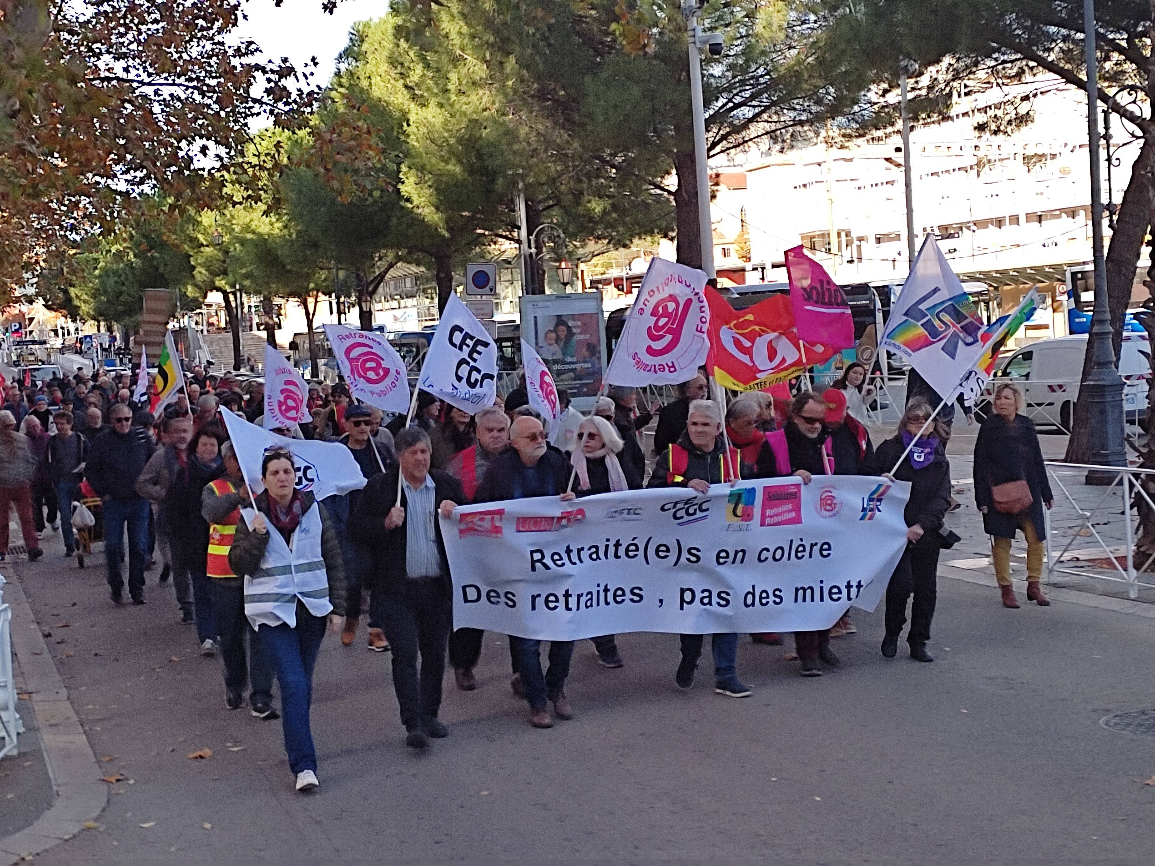 A Toulon, les retraités défilent pour la revalorisation des pensions