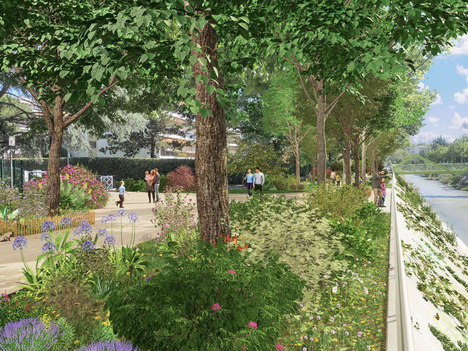 "Actuellement nous avons 13% de surfaces plantées ou de chemins": moins de béton pour les allées de la Cagne en pleine renaturation