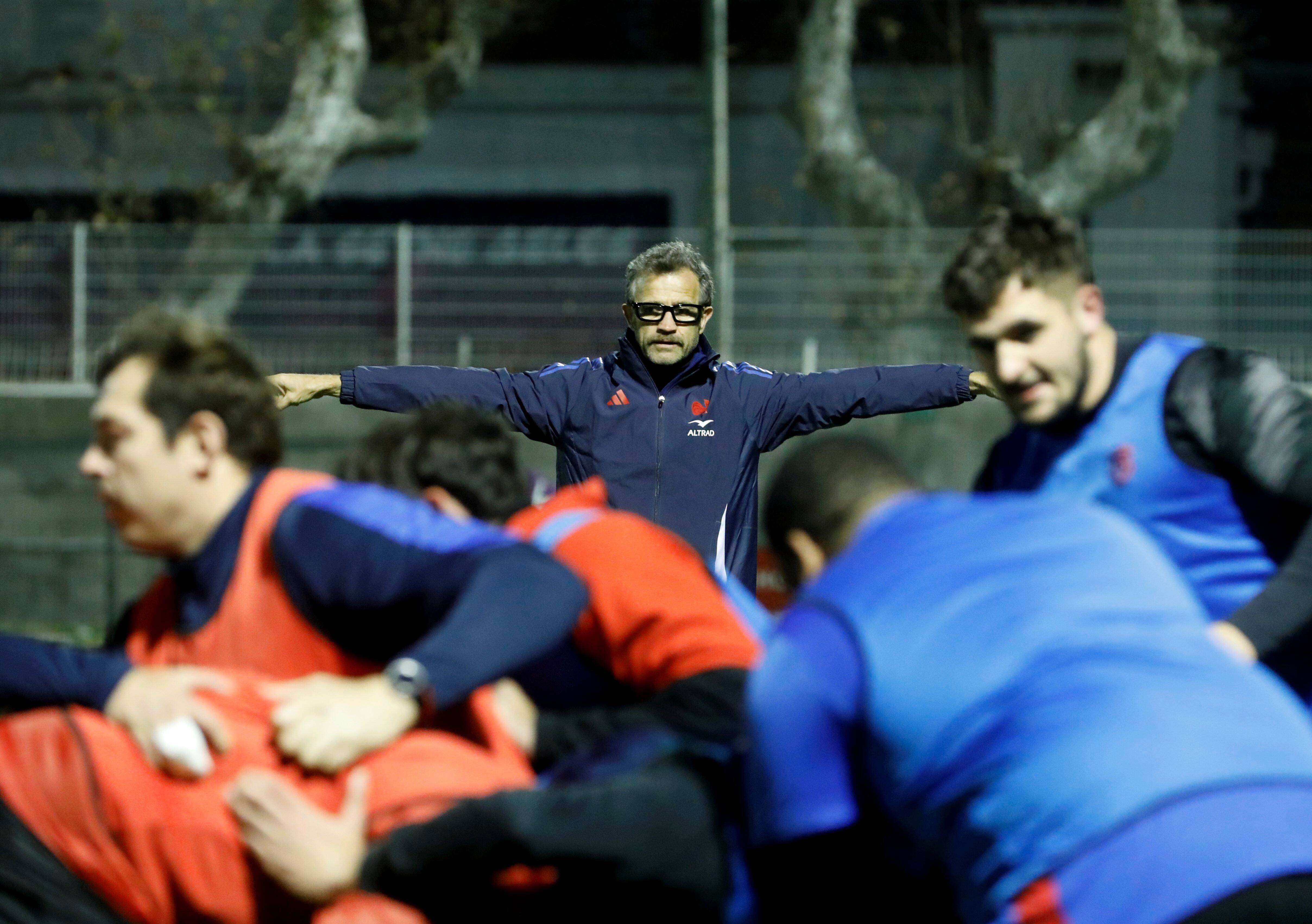 Fabien Galthié et le staff des Bleus s'invitent à l'entraînement du club de La Seyne, en Fédérale 1