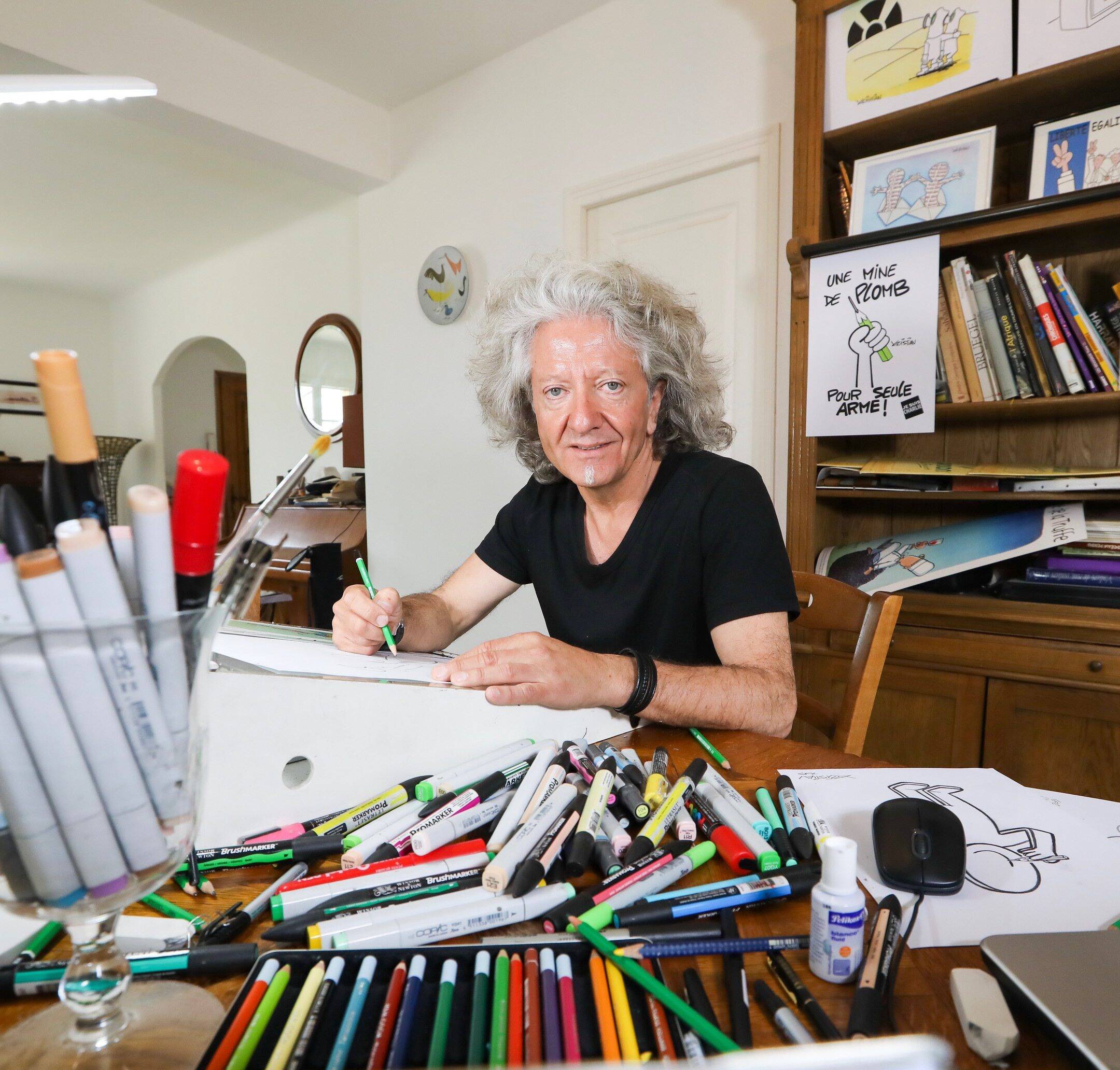 CHARLIE HEBDO, 10 ANS APRES. Que reste-t-il de l'esprit Charlie? Ce que disent les dessinateurs Kristian et Jean-Marc Pontier