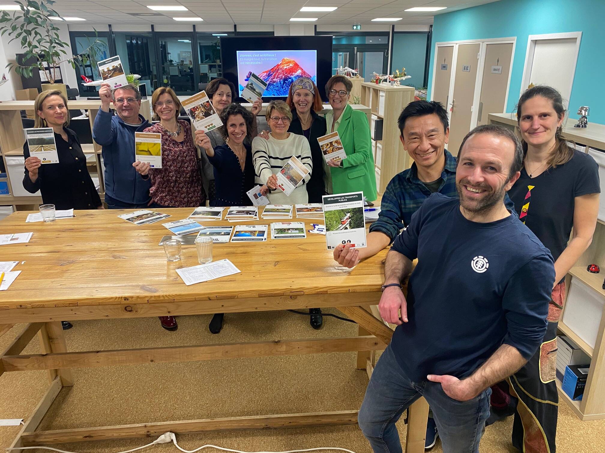 Une dizaine de participants ont relevé le défi... On a participé à un atelier pour réduire son empreinte carbone