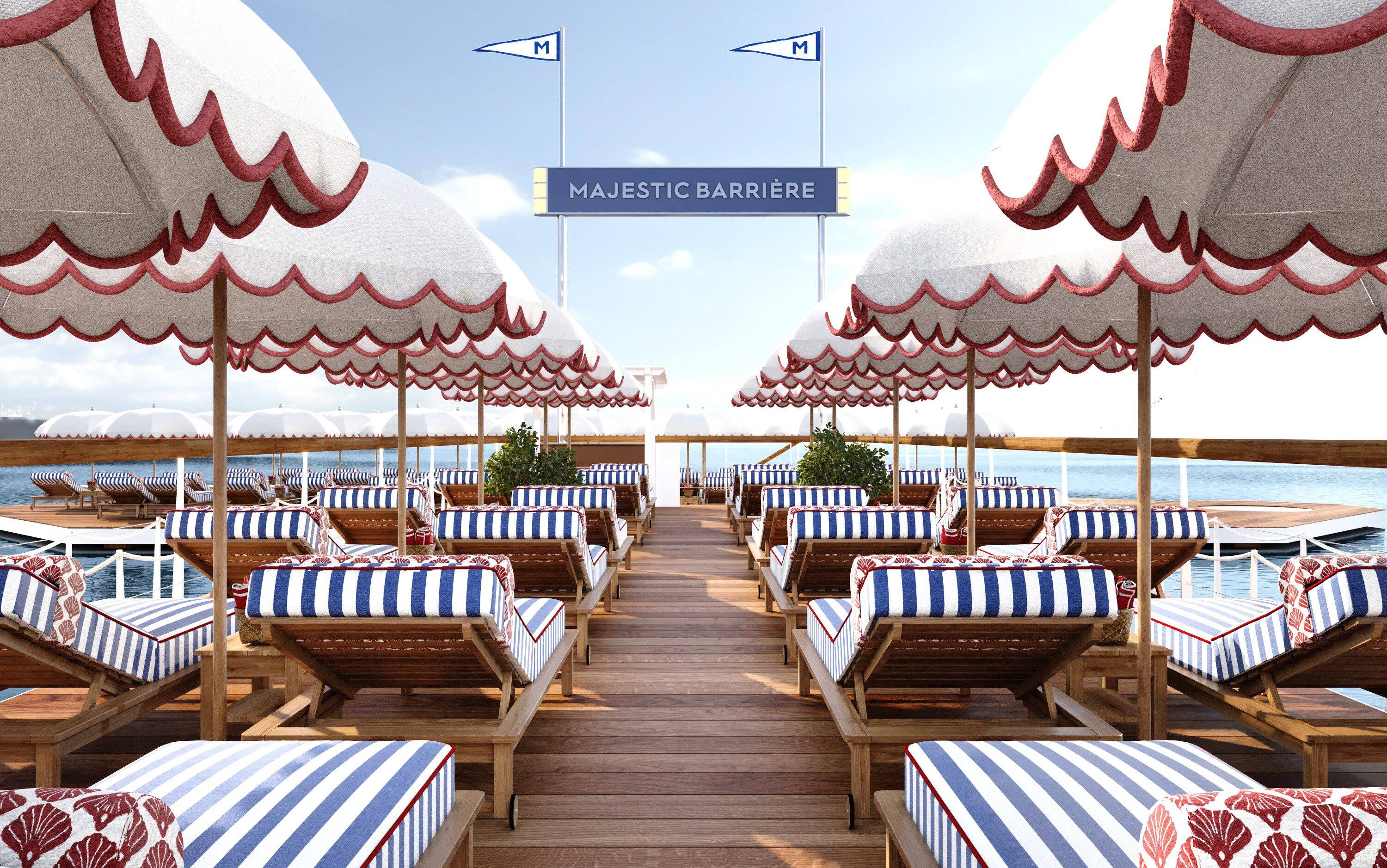 "Un univers sophistiqué et glamour, inspiré de la Méditerranée": l'hôtel Le Majestic de Cannes se refait une beauté, sa plage aussi
