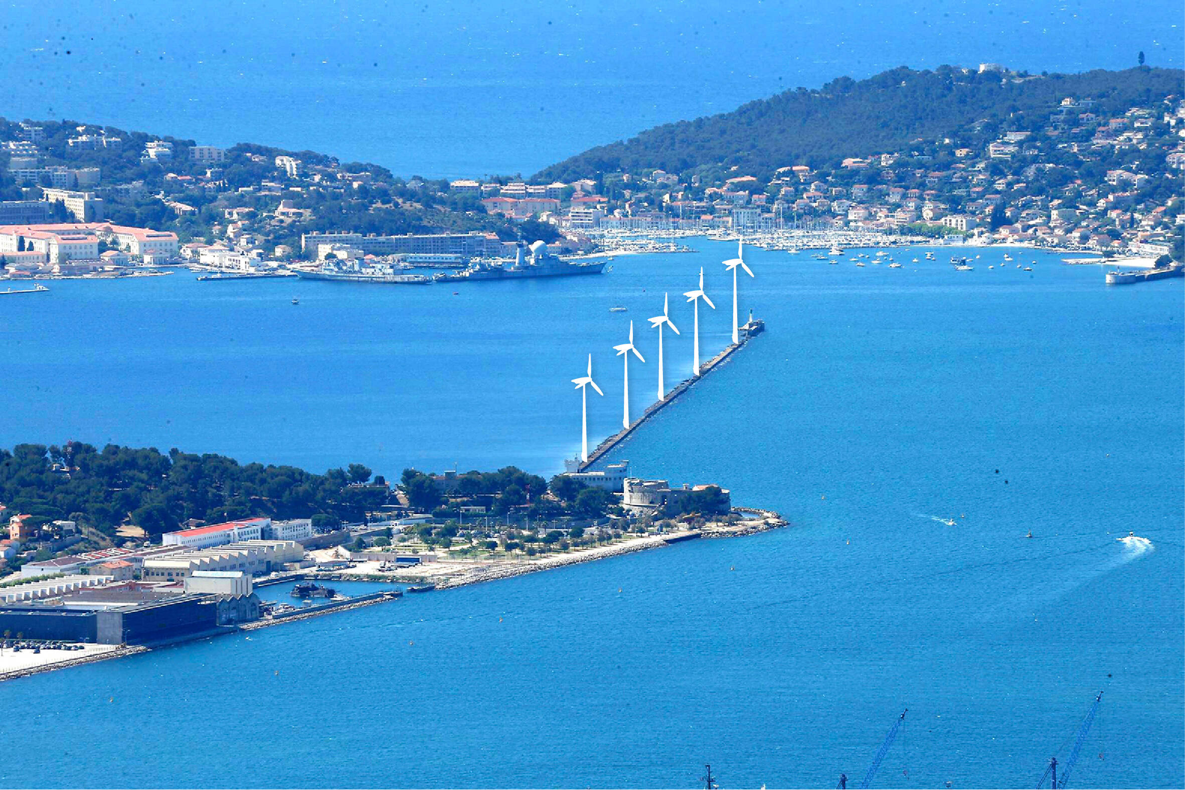 "Une certaine élégance": un conseiller municipal propose d'installer des éoliennes dans la rade de Toulon