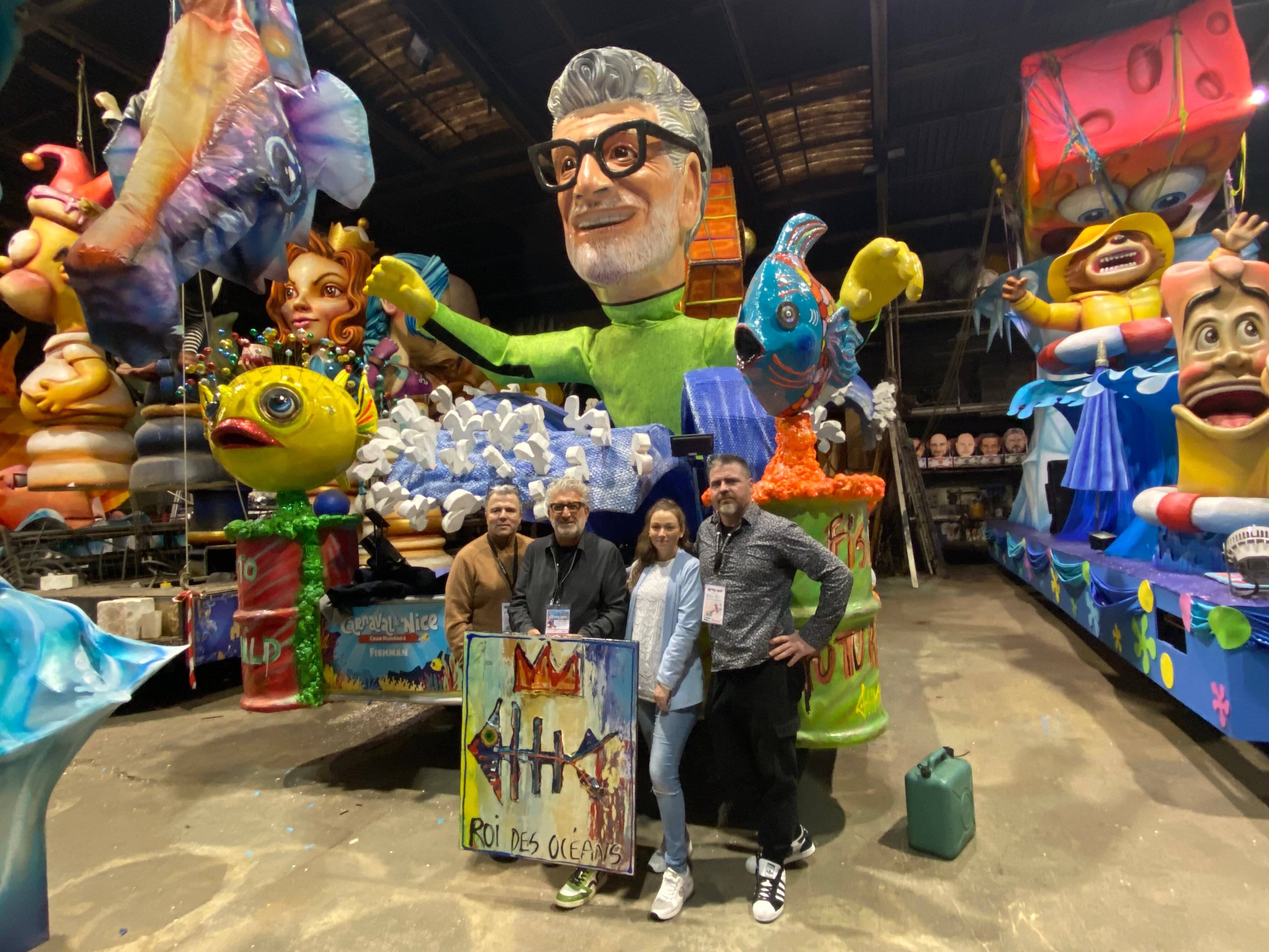 Carnaval de Nice: on vous dévoile le secrets de "Fishman", poisson pilote de la famille Durand et star d'un char