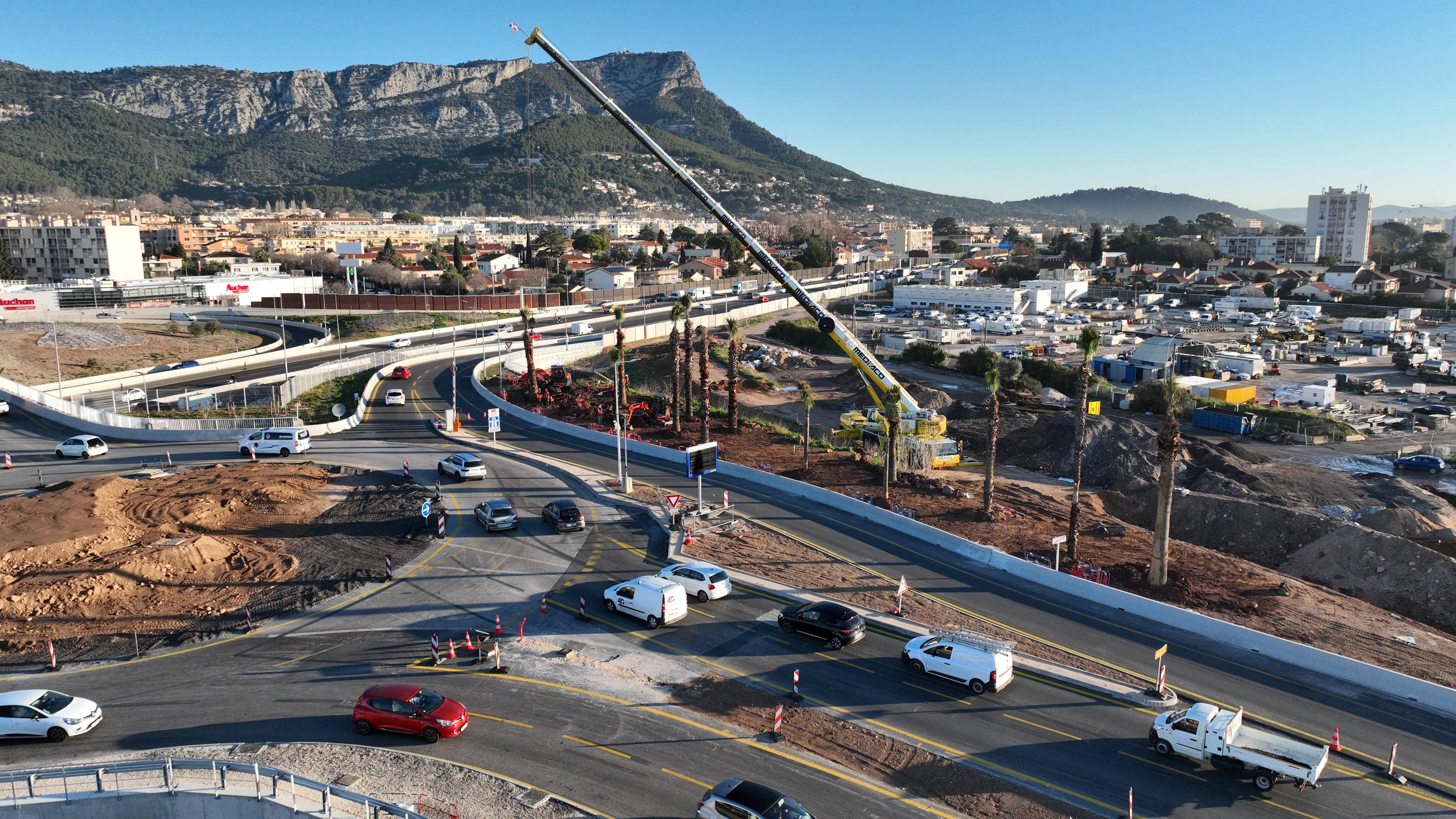 "C'est symbolique": les palmiers font leur grand retour aux abords de l'autoroute A57 à la sortie de Toulon
