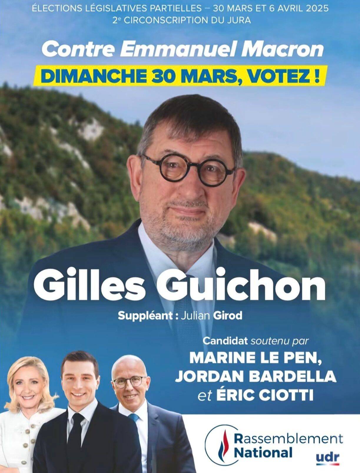 On vous dit pourquoi Eric Ciotti est brusquement apparu sur l’affiche de campagne du RN dans le Jura
