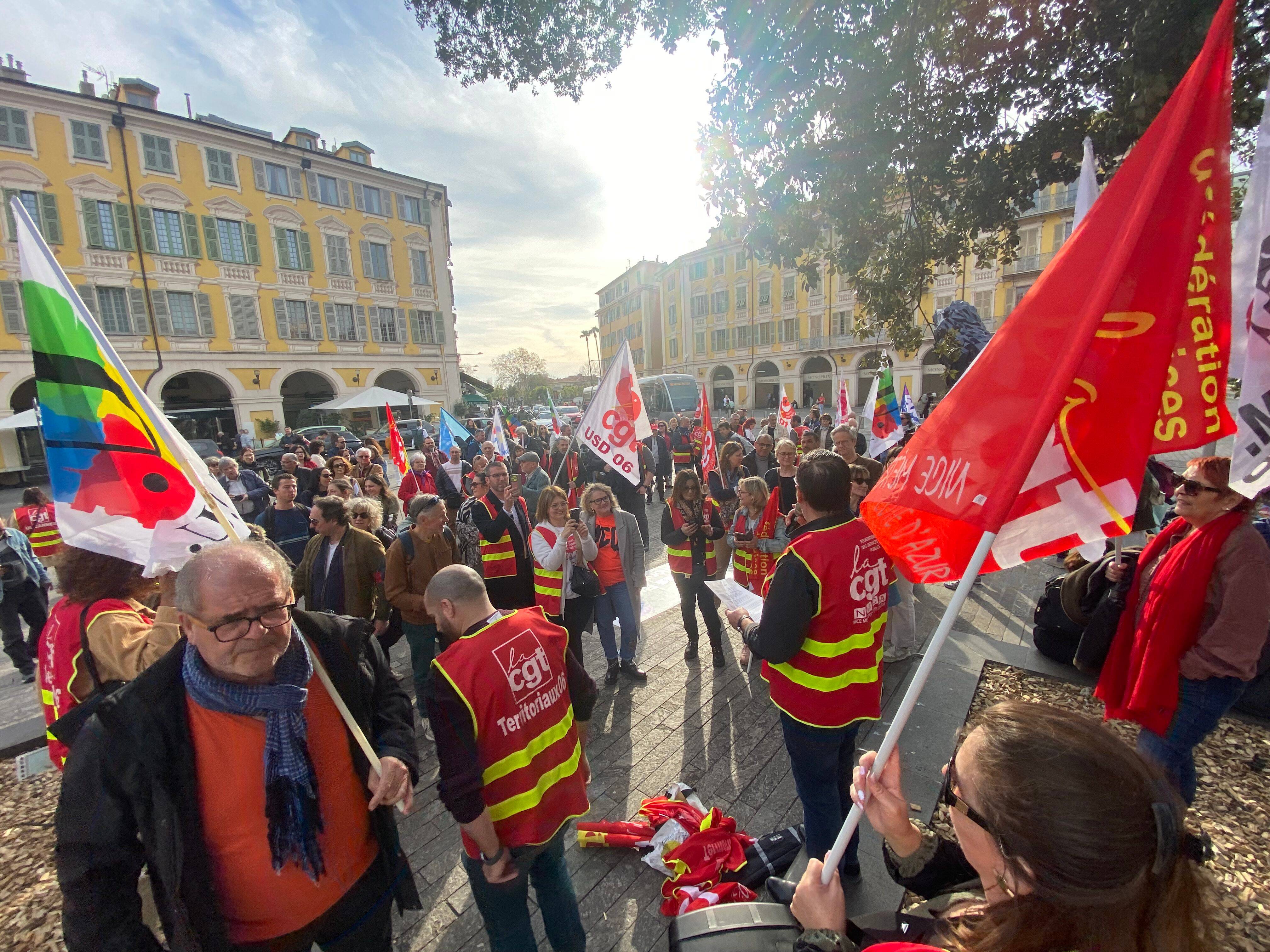 Rassemblés à Nice, les fonctionnaires ne veulent pas servir de variable d'ajustement budgétaire