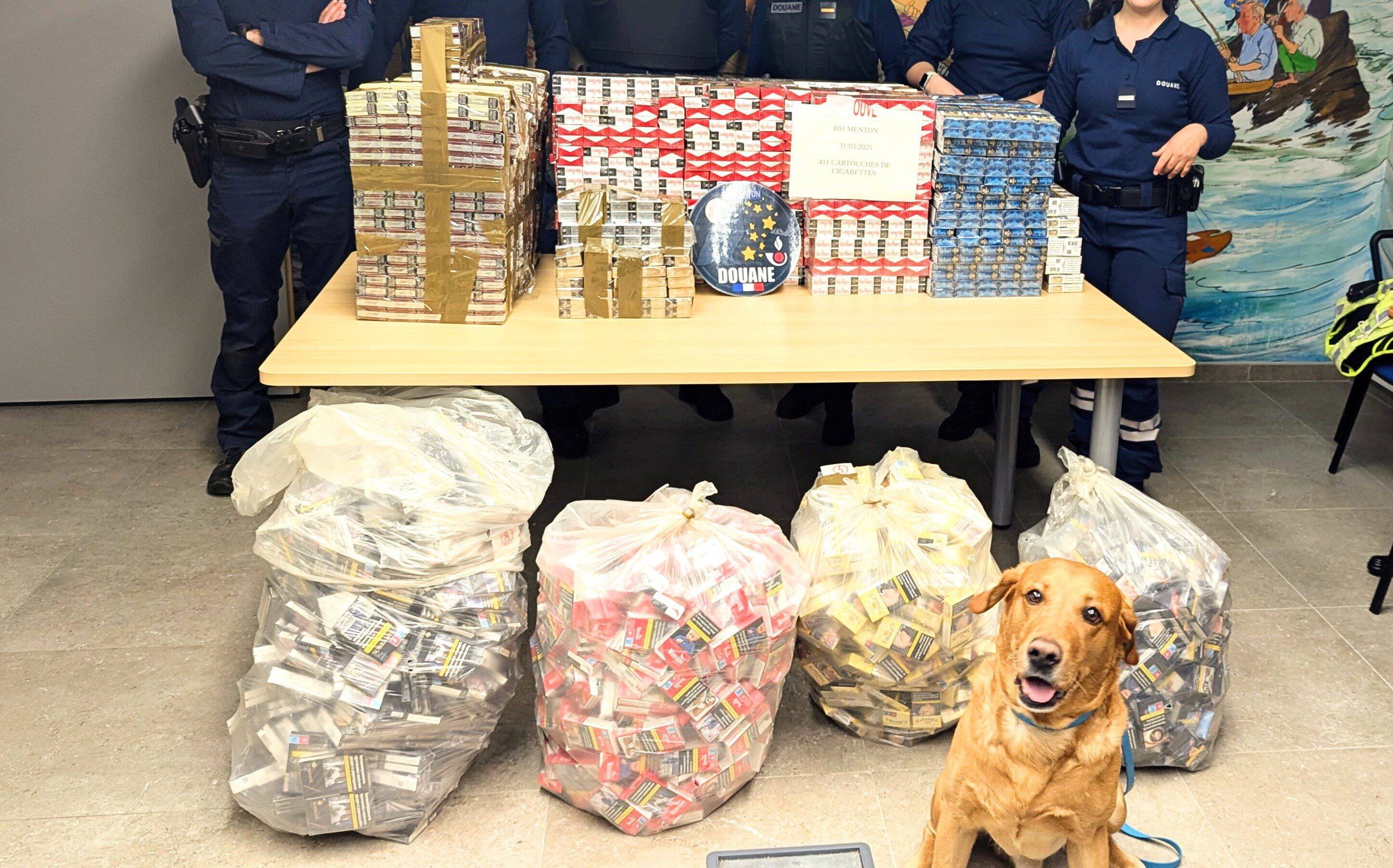 Il avait dissimulé 195 paquets de cigarettes dans un collant: près de 80 kg de tabac saisis par les douanes dans les Alpes-Maritimes