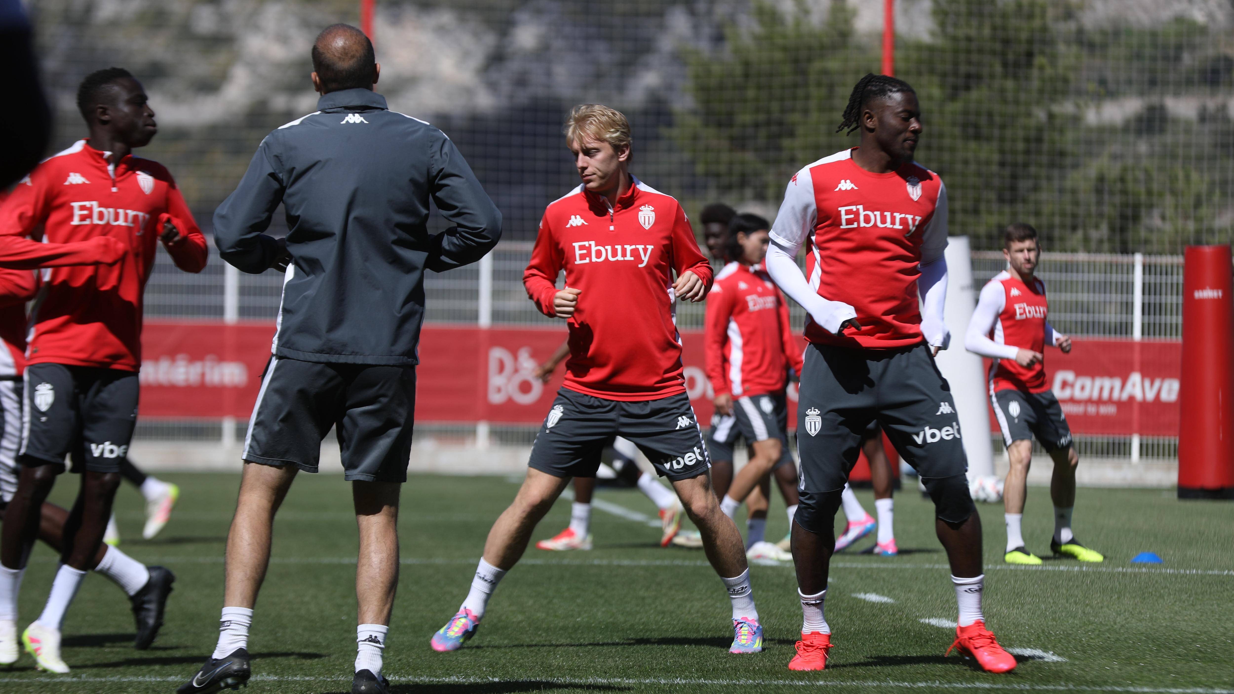 Mika Biereth présent à l'entraînement de l'AS Monaco ce jeudi matin