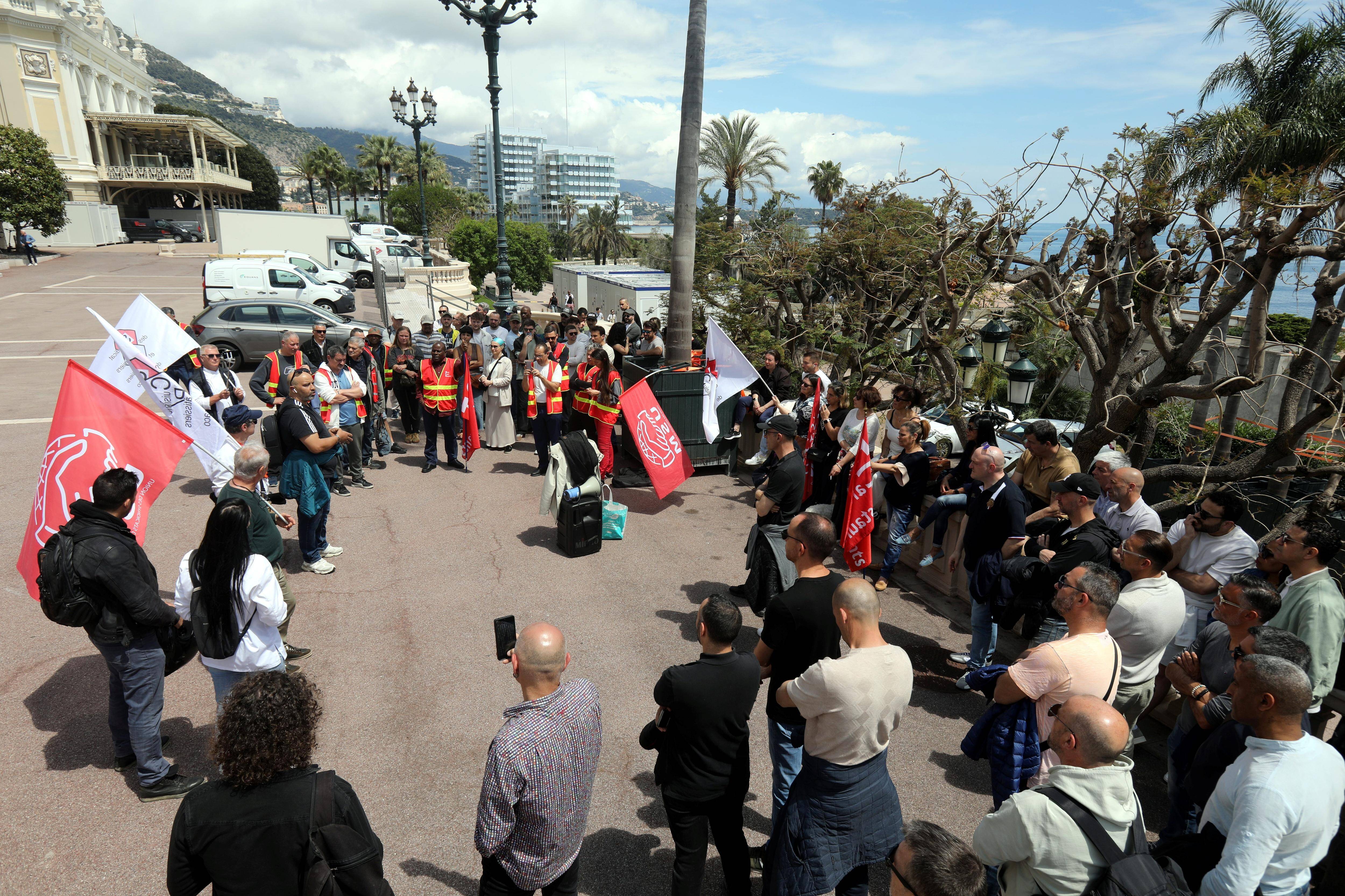 Une centaine d'employés de la SBM en grève ce vendredi à quelques jours du Grand Prix de Monaco