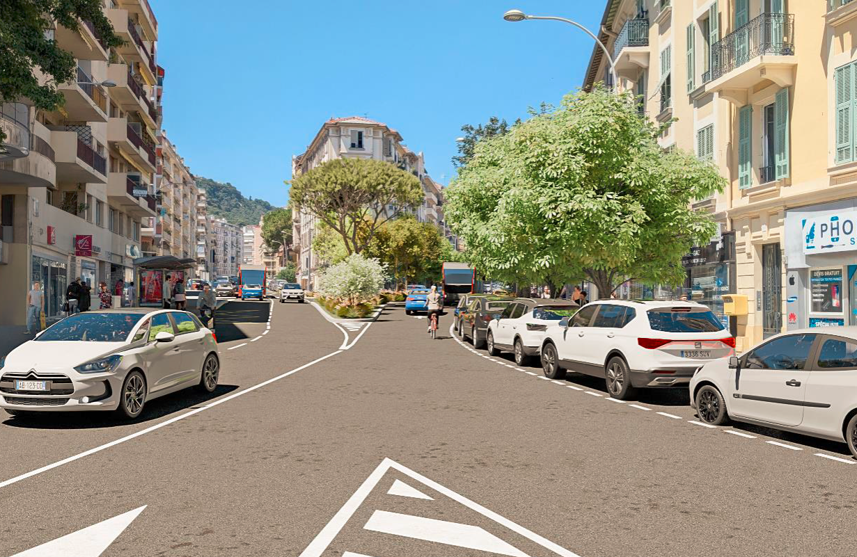 Des travaux d'embellissement en cours sur ce carrefour très emprunté et accidentogène à Nice