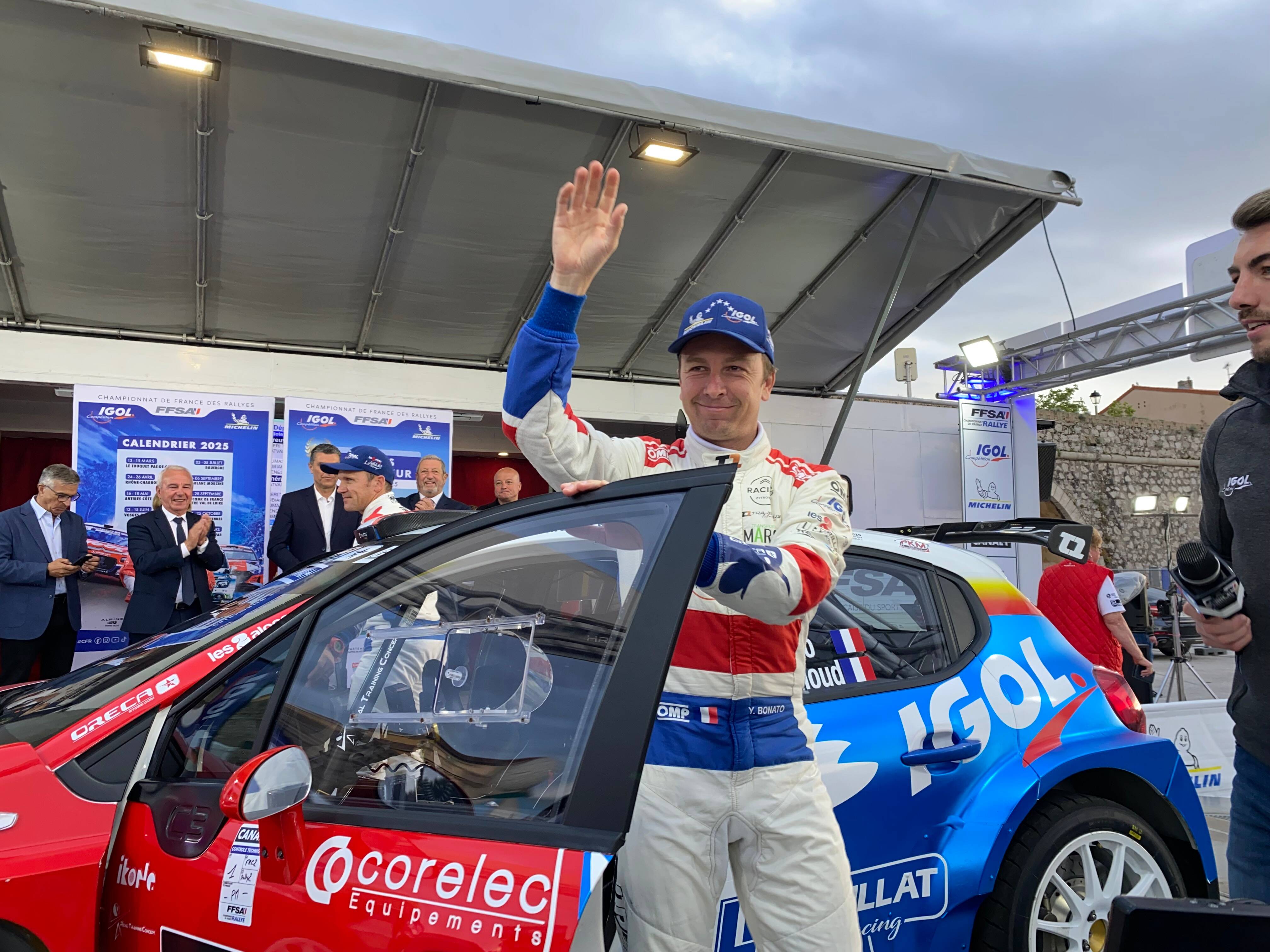 Yoann Bonato passe la troisième au palmarès du Rallye Antibes Côte d'Azur