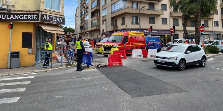 Une fuite de gaz sur un chantier paralyse l’avenue des Tuilières à Cagnes-sur-Mer