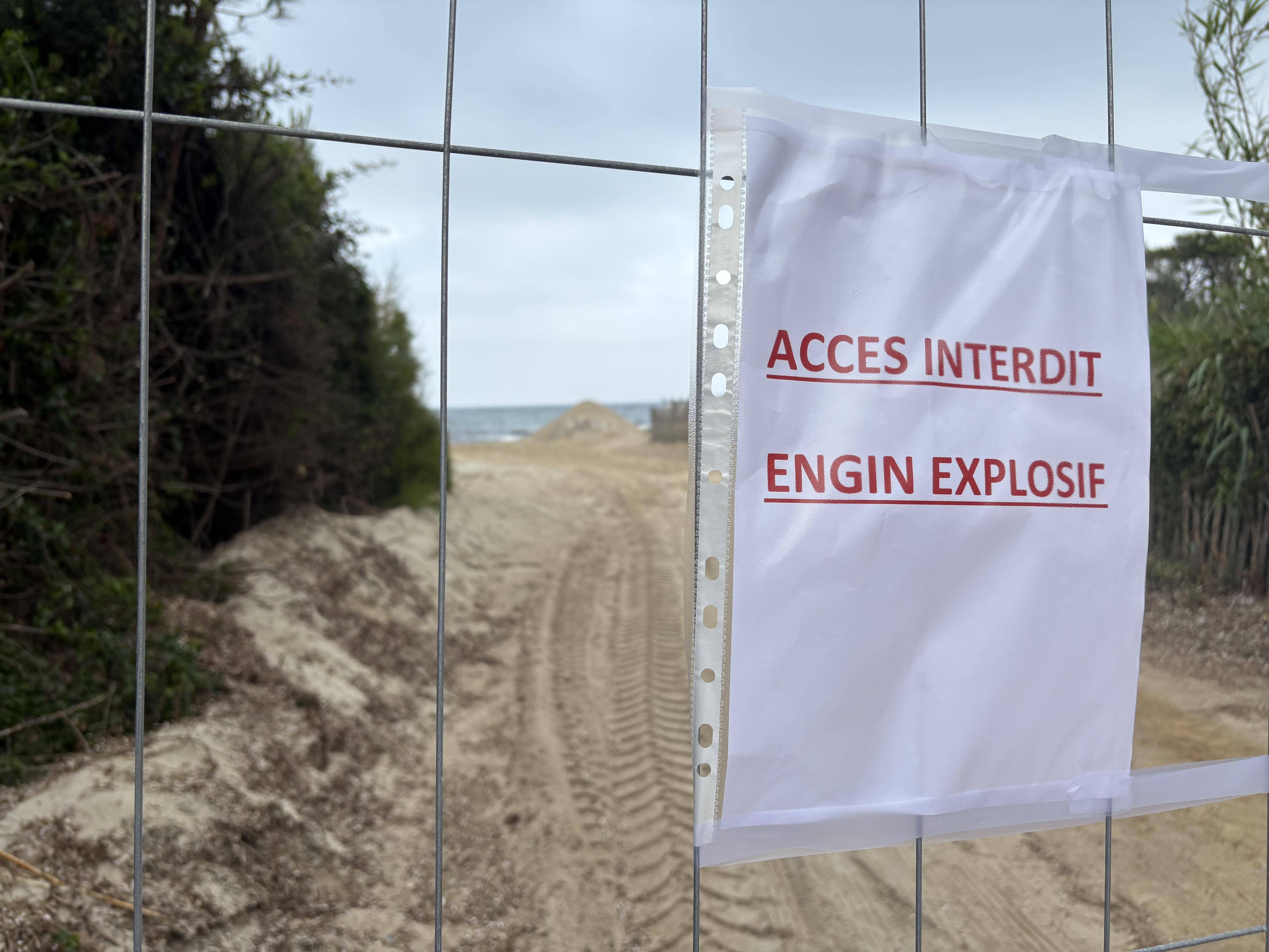 Une plage de Saint-Tropez fermée après la découverte d'un obus, un périmètre de sécurité mis en place