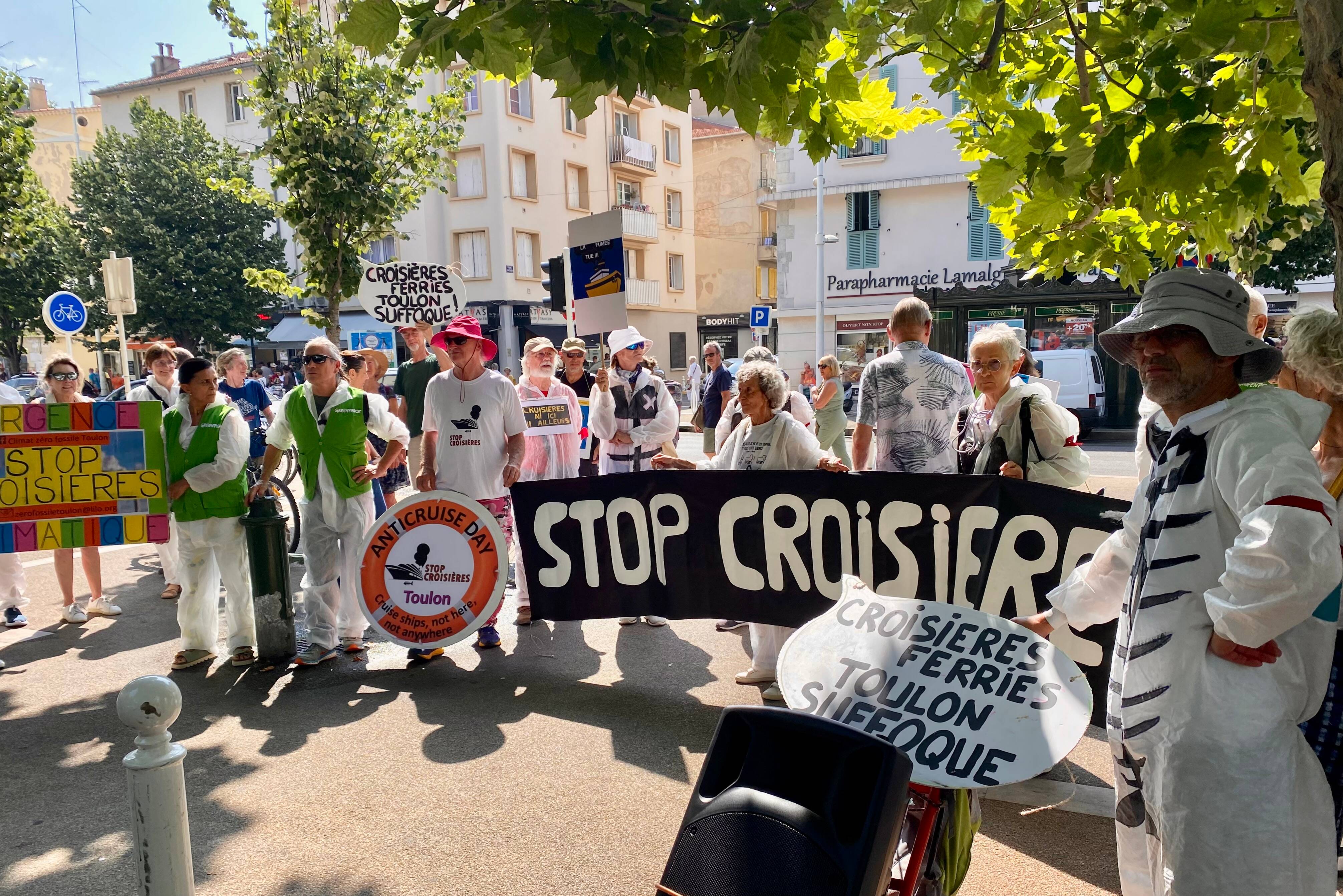 "On bouffe de la fumée noire toute l'année": à Toulon, une marche pour dire "Stop à la pollution, stop aux croisières"