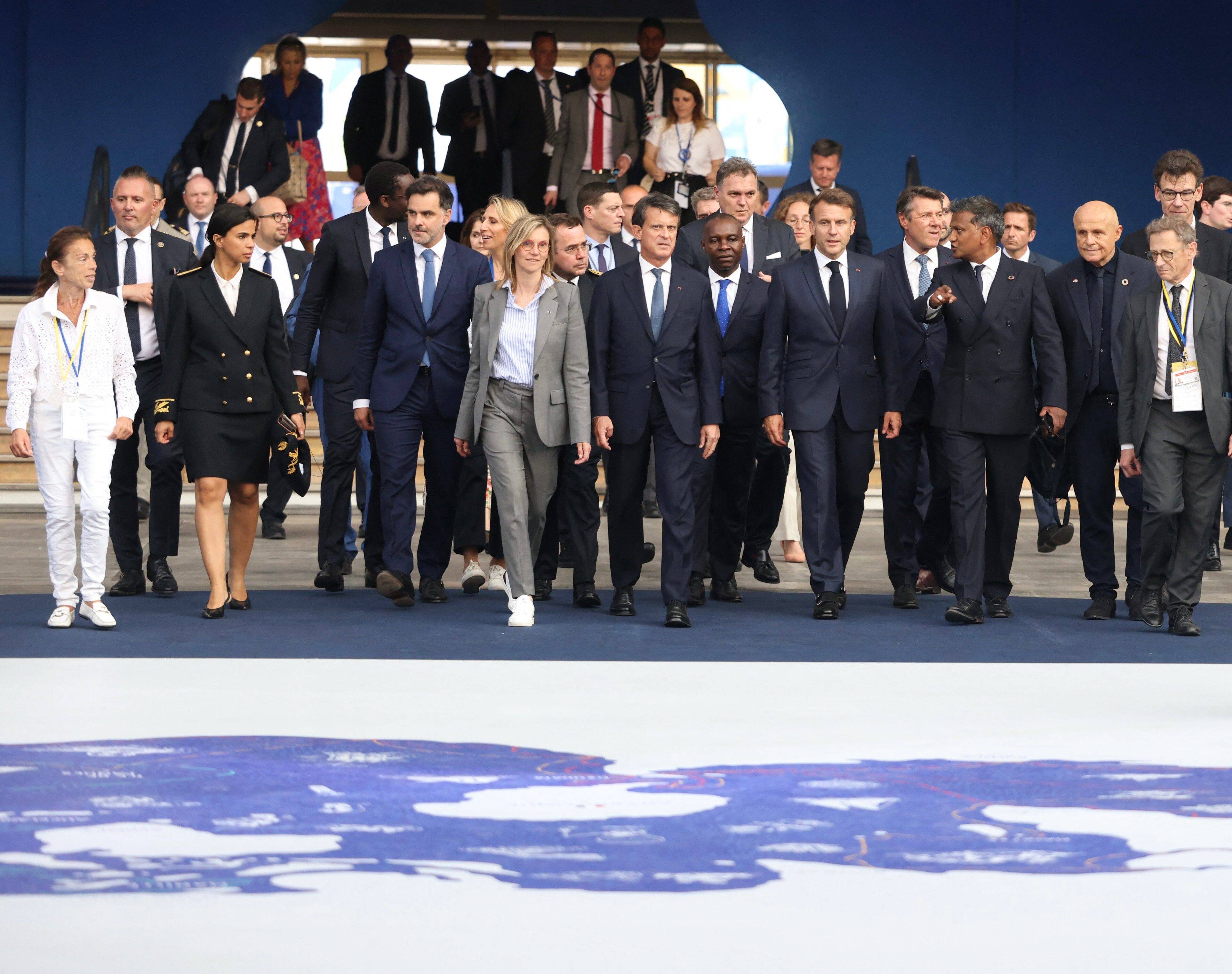 Sommet de l'Océan à Nice: Emmanuel Macron veut "convaincre les gens de bouger"