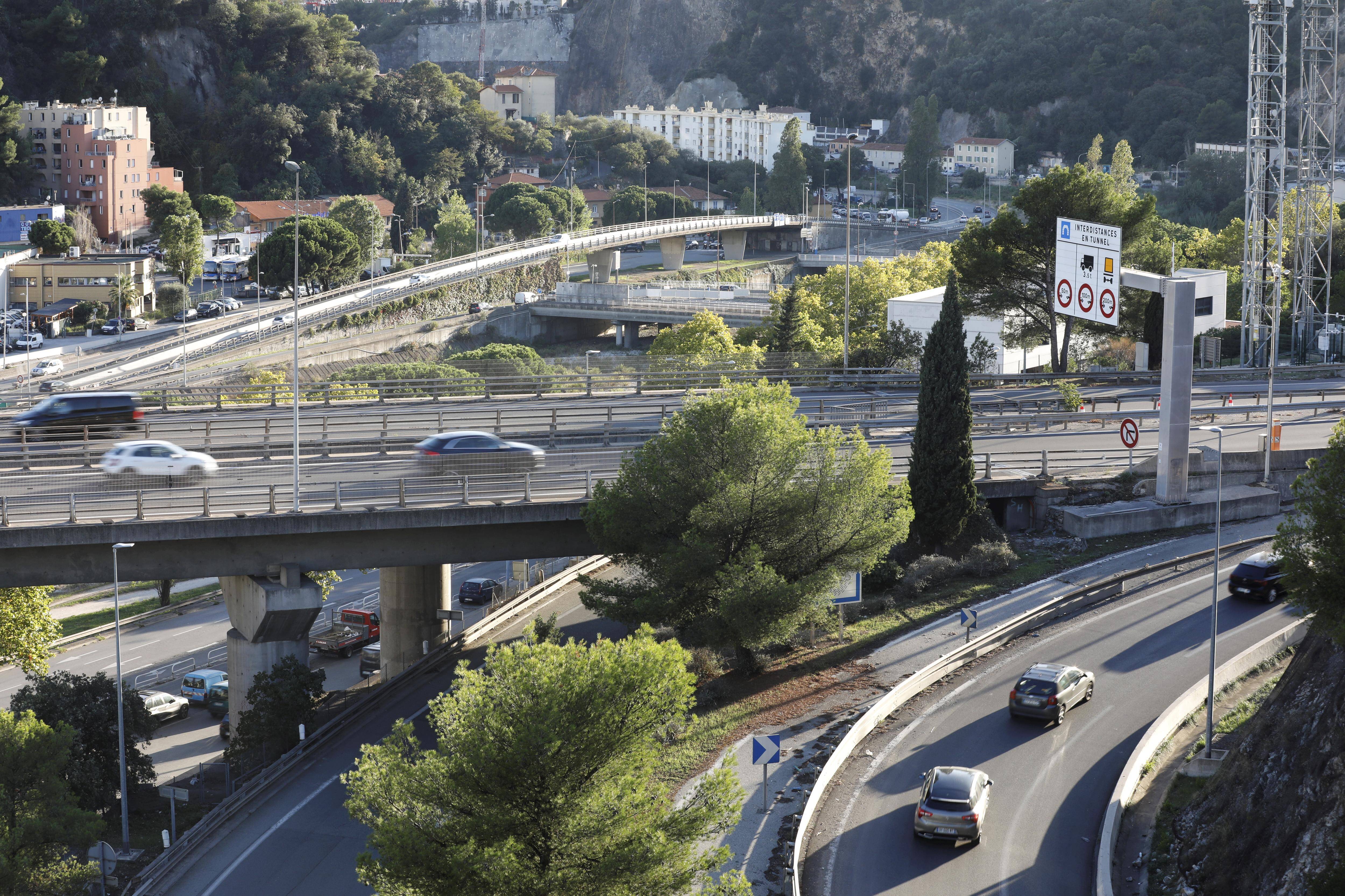 La pénétrante du Paillon est fermée à la suite d'un acident de la route ce mardi matin