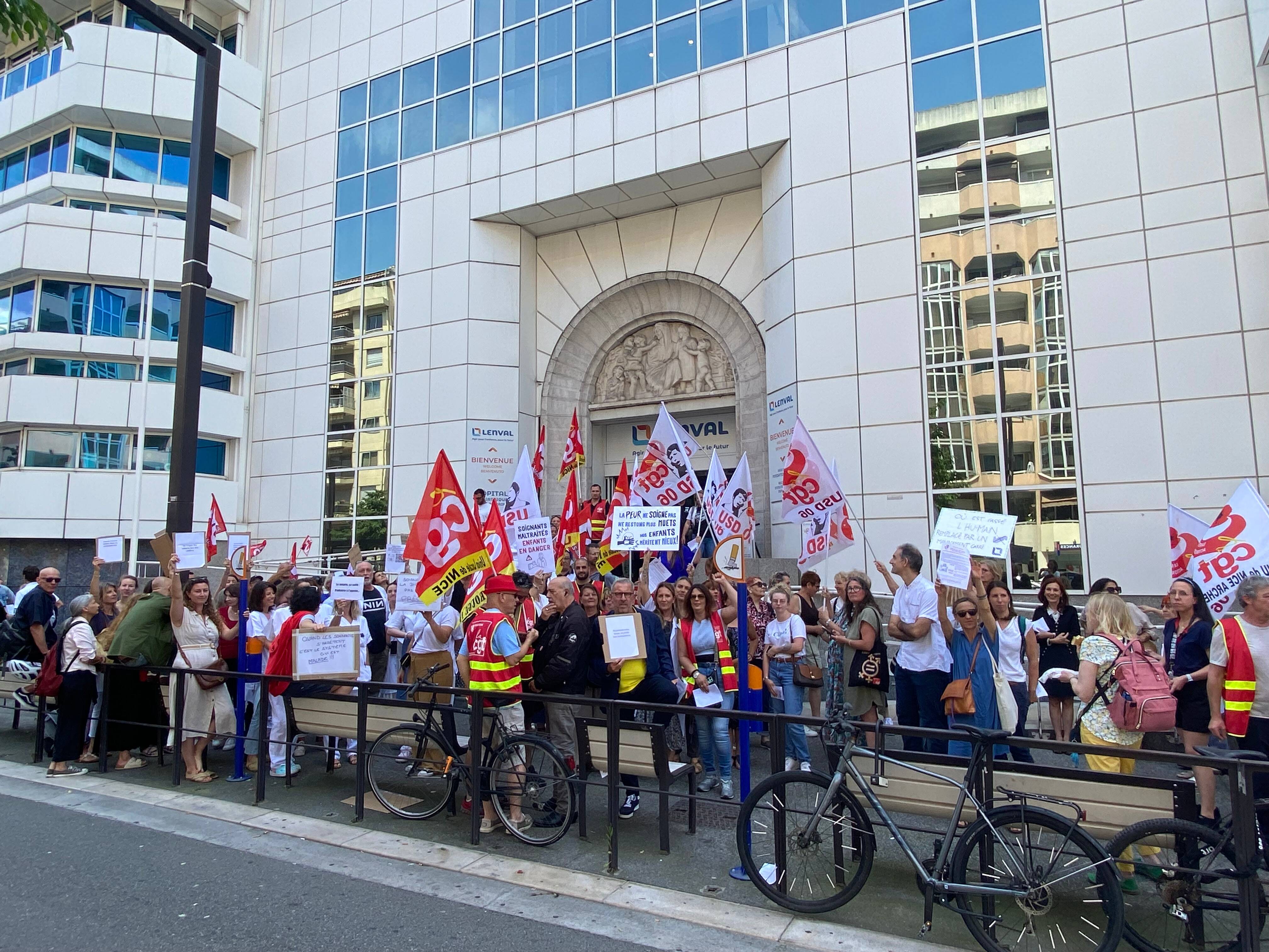 Des salariés de Lenval vont se rassembler devant l'hôpital pédiatrique de Nice: énième mouvement dans une guerre avec le CHU