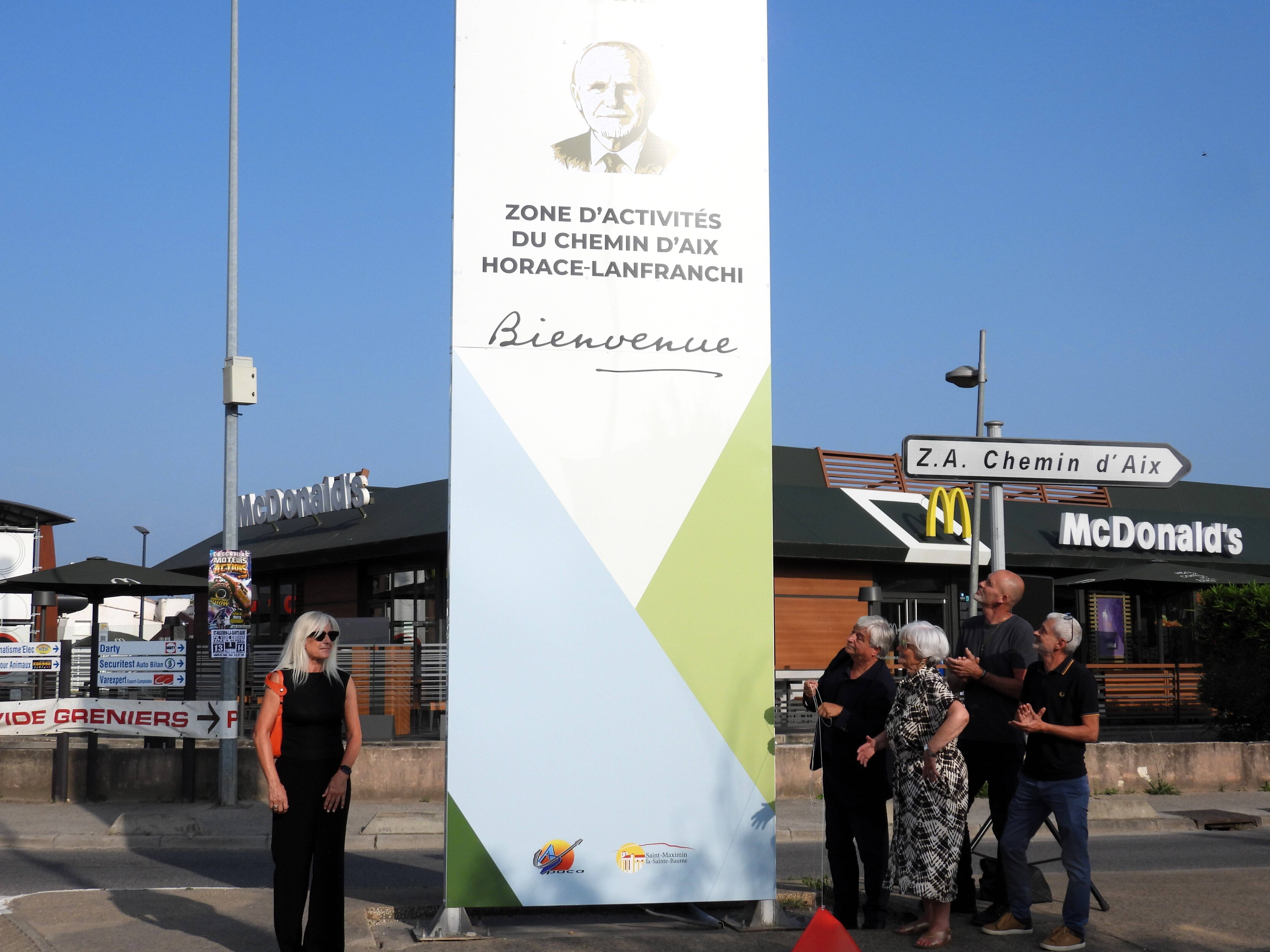 A Saint-Maximin, la zone du chemin d’Aix baptisée Horace-Lanfranchi