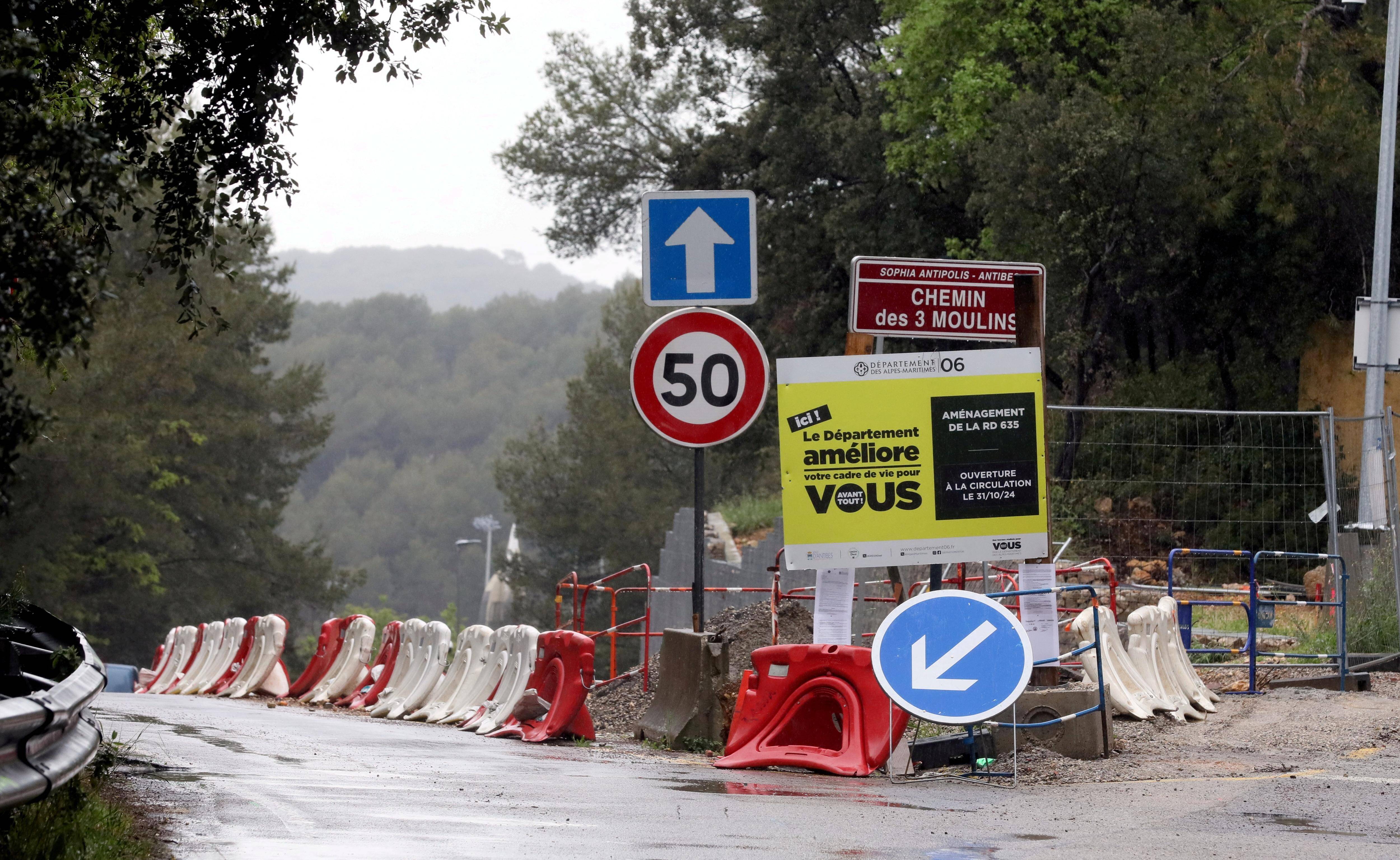 Attention, la route des Trois-Moulins fermée à partir de ce lundi 28 juillet à Antibes