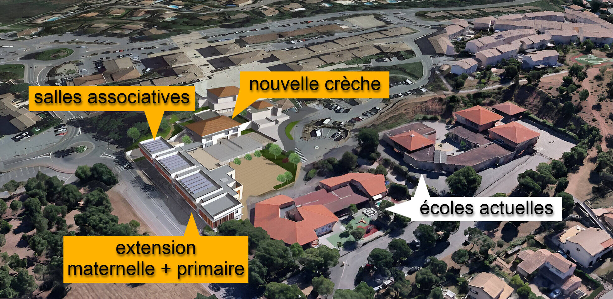 Le chantier de l'école de la Bouverie à Roquebrune-sur-Argens au tableau