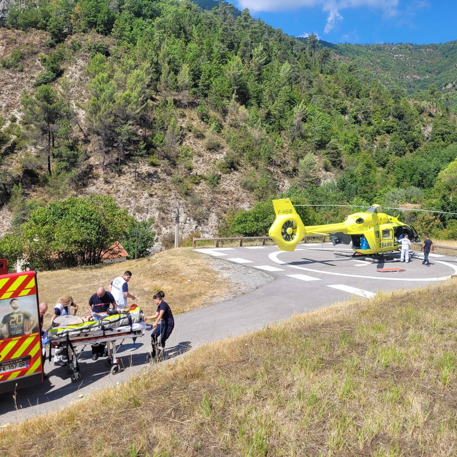 Un cycliste grièvement blessé après une chute à Lucéram