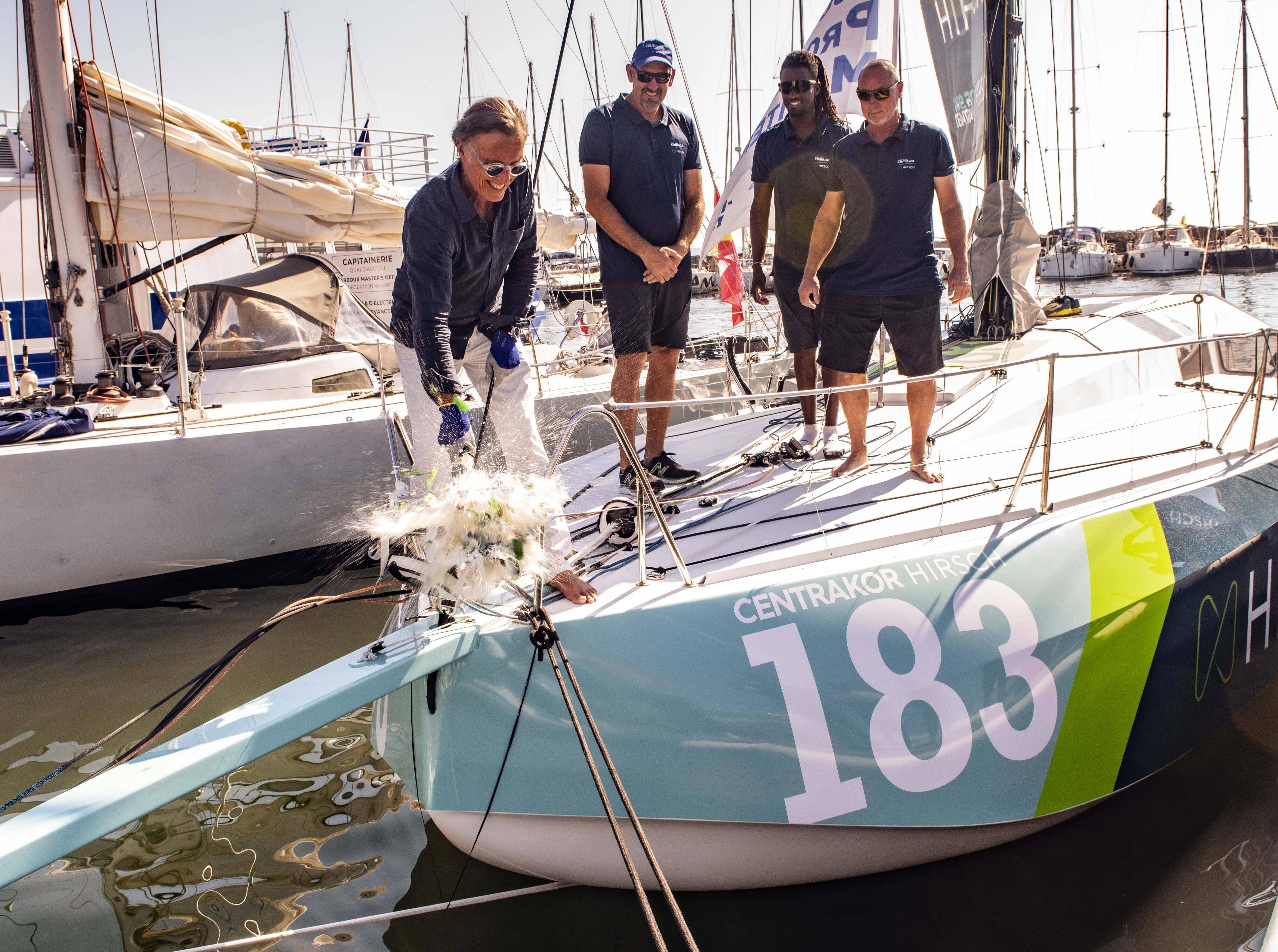 À deux mois de la Transat Café l'Or, le Hyérois Mikael Mergui présente son nouveau bateau et son nouveau projet