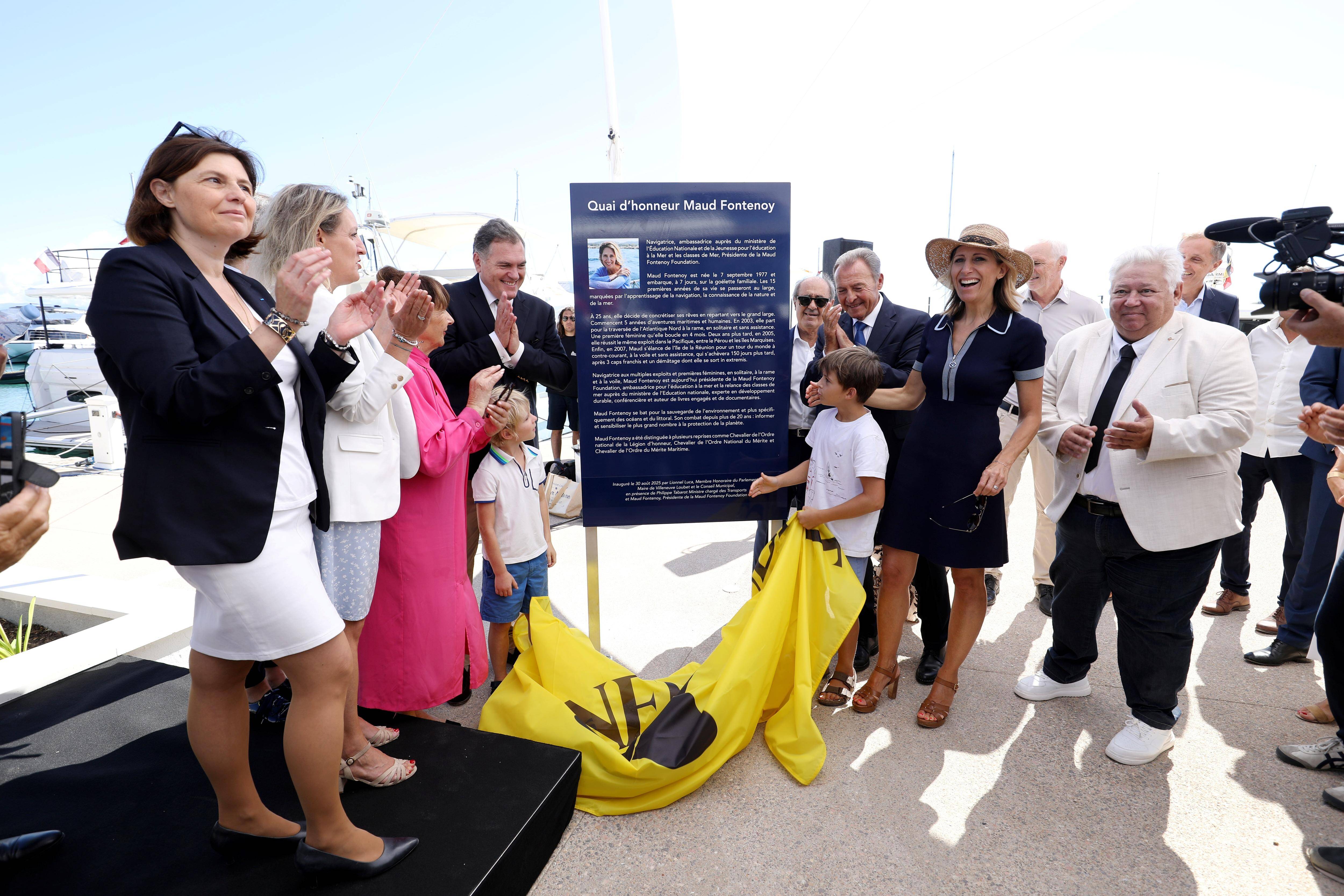 "Merci pour l'audace!": à Villeneuve-Loubet, la navigatrice Maud Fontenoy inaugure un quai à son nom dans la Marina... et ferme définitivement la porte à la politique
