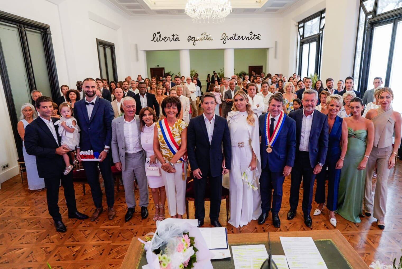 "Inoubliable!", Nagui et Marcel Desailly présents... Le fils de Didier Deschamps s'est marié samedi à Nice