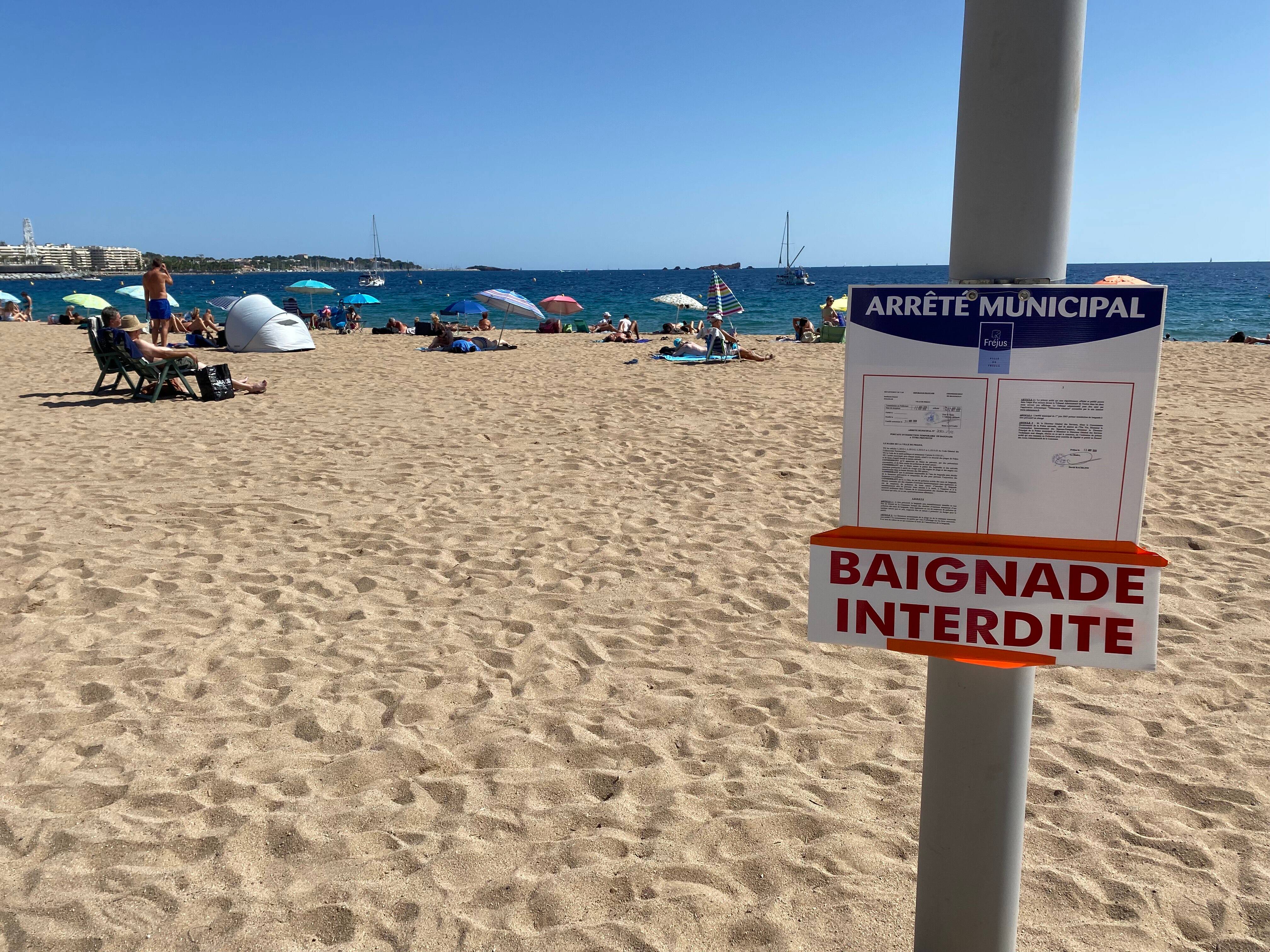Baignade interdite sur deux plages de Fréjus-Plage ce dimanche