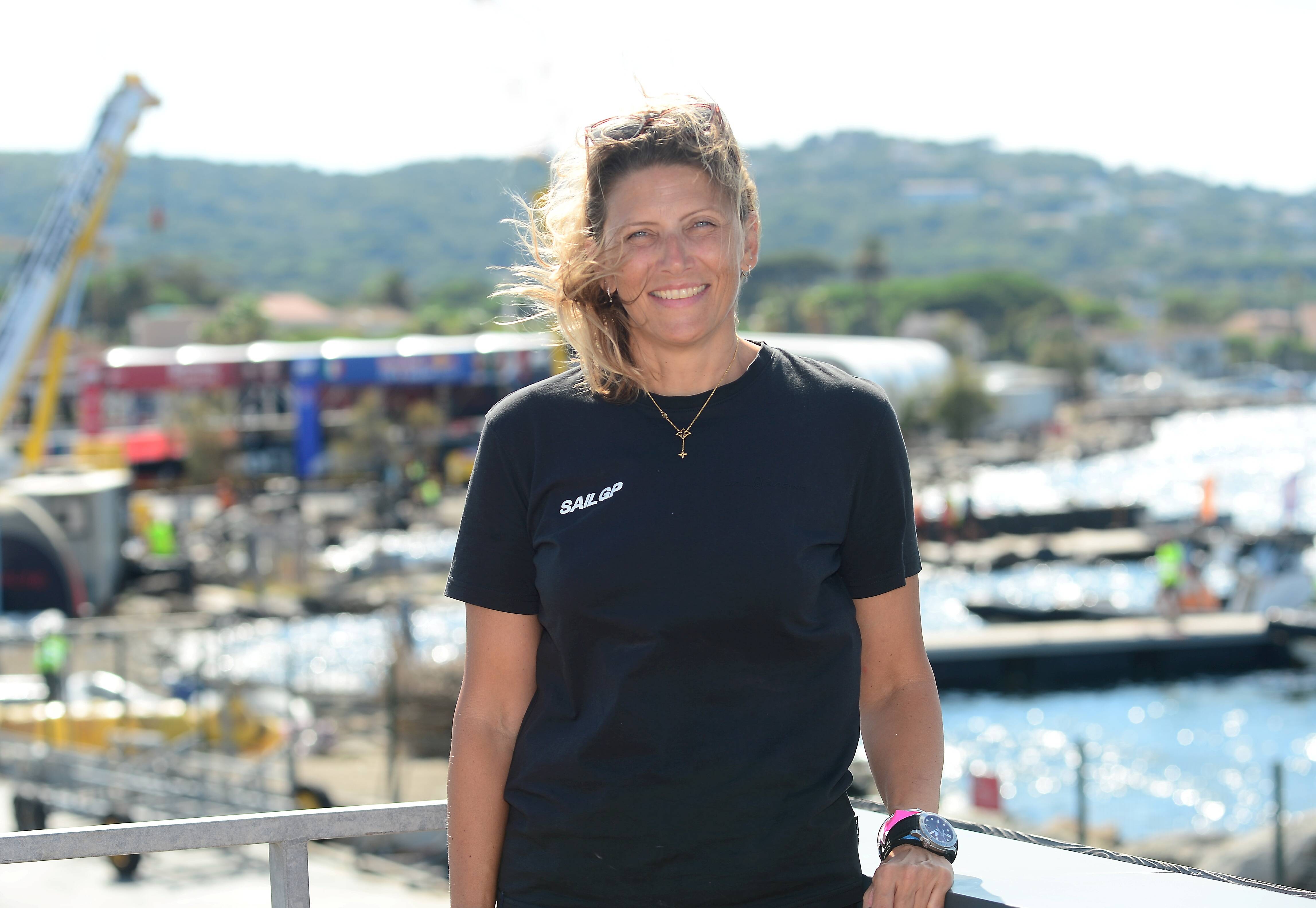 Stéphanie Nadin, directrice du Rockwool France Sail Grand Prix se réjouit d'avoir à Saint Tropez "un plan d'eau en forme de stade"