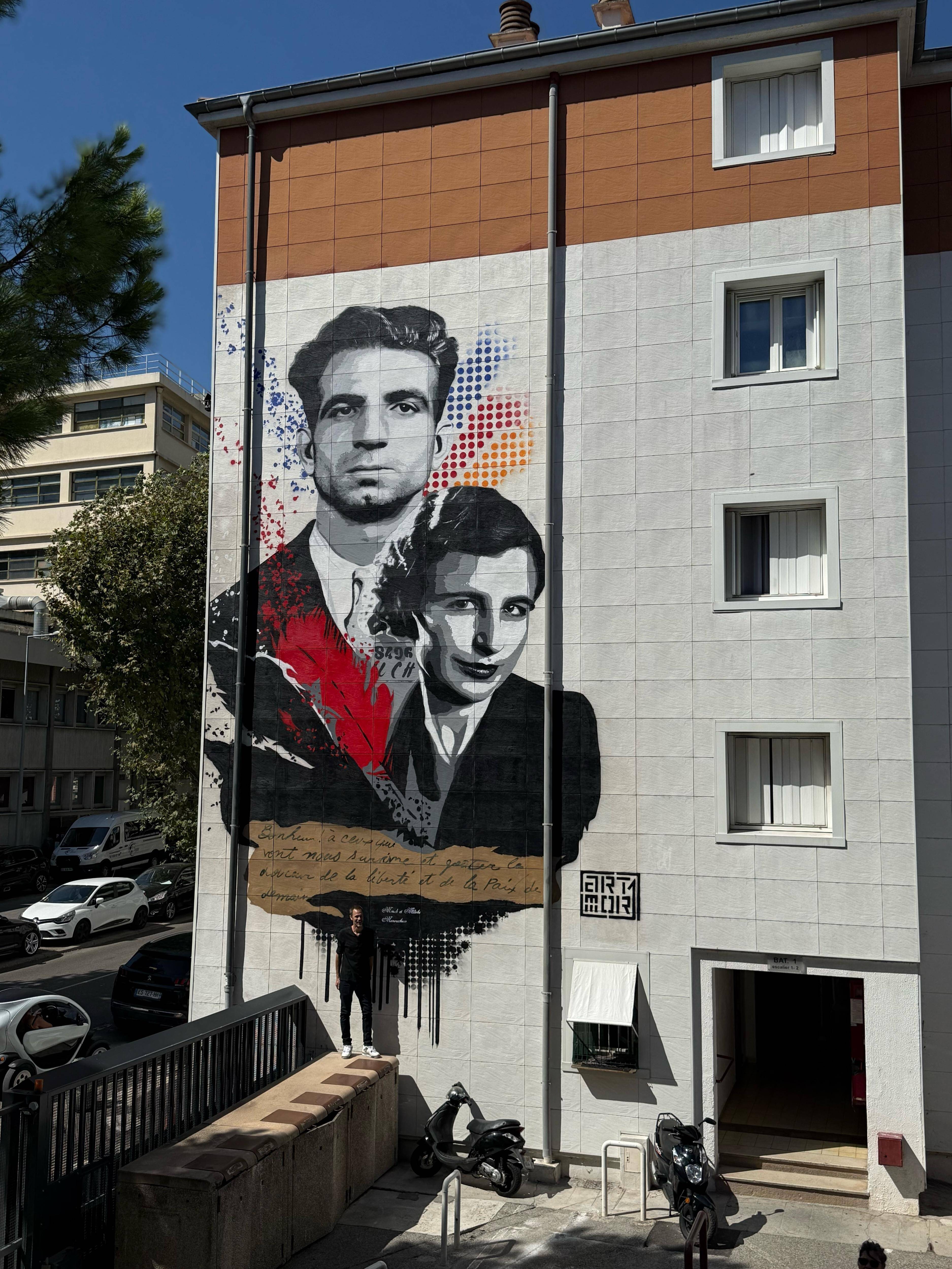 Cette nouvelle fresque à Nice rend hommage aux figures de la Résistance Missak et Mélinée Manouchian