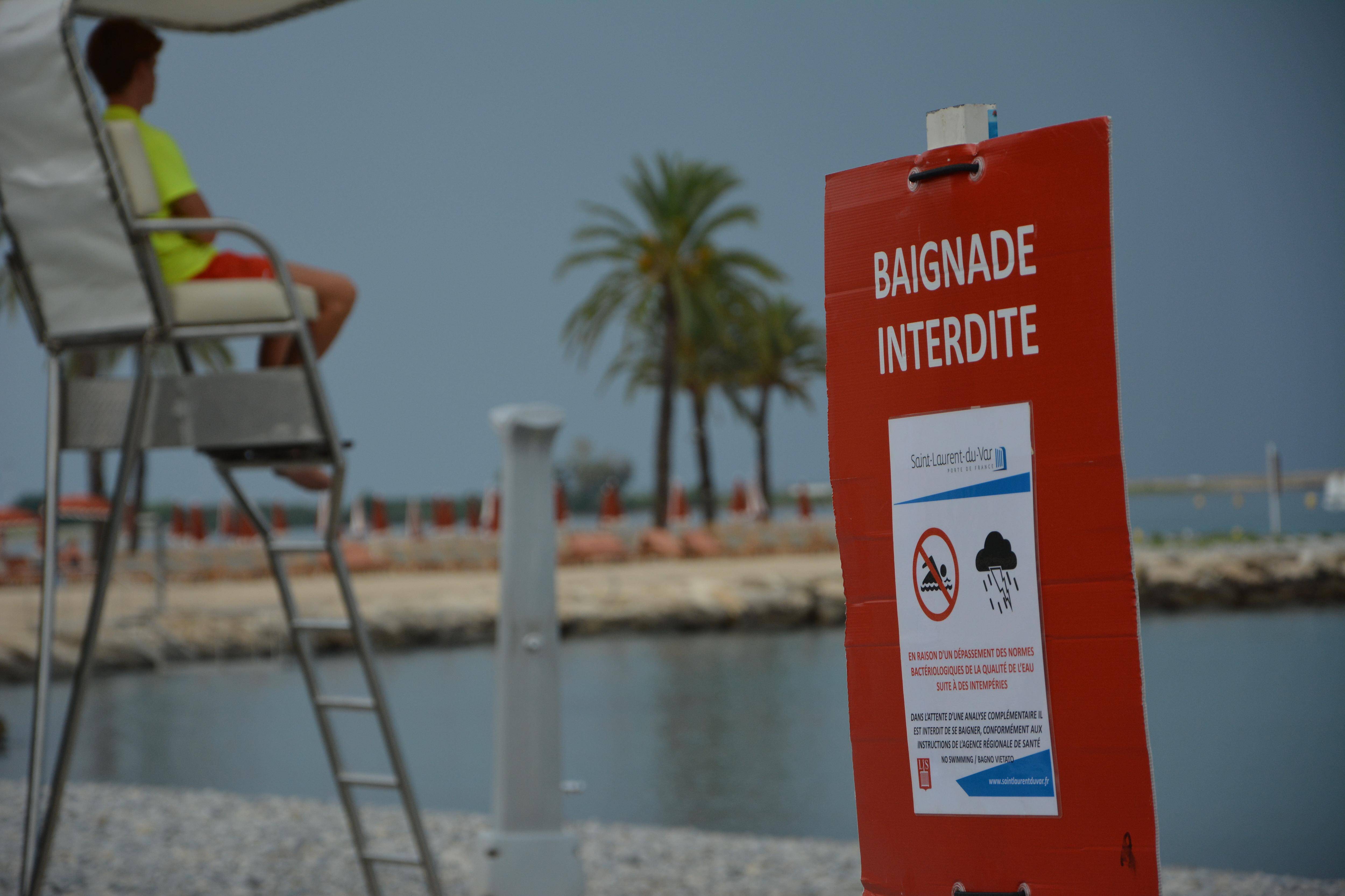 Toutes les plages de Saint-Laurent-du-Var interdites à la baignade