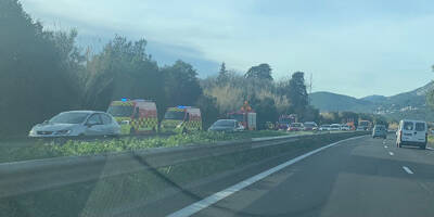L'autoroute A57 fermée à cause d'un accident ce jeudi, une personne incarcérée dans son véhicule