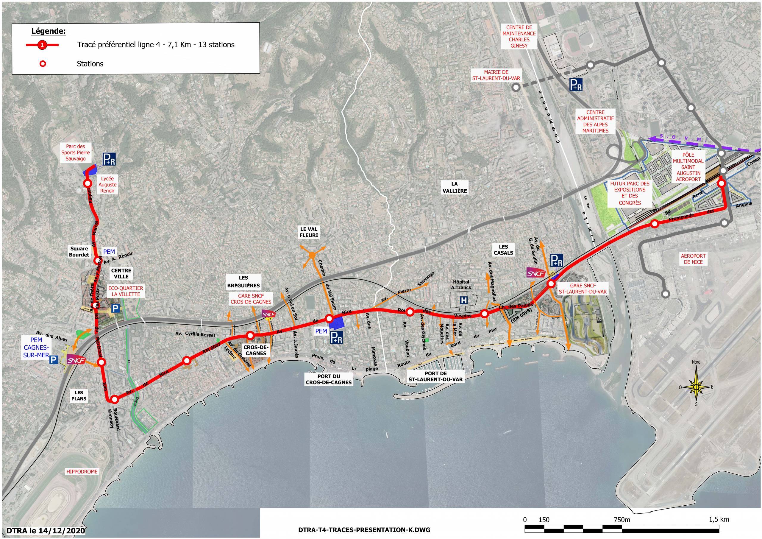 Vous avez jusqu'à la fin du mois pour donner votre avis sur le futur tracé de la ligne 4 du tramway de Cagnes-sur-Mer