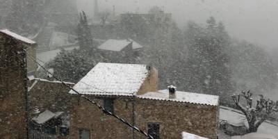 PHOTOS. La neige tombe sur Gréolières dans le haut pays grassois