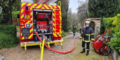 A Opio, l'incendie d'une maison a nécessité l'intervention de 22 sapeurs-pompiers