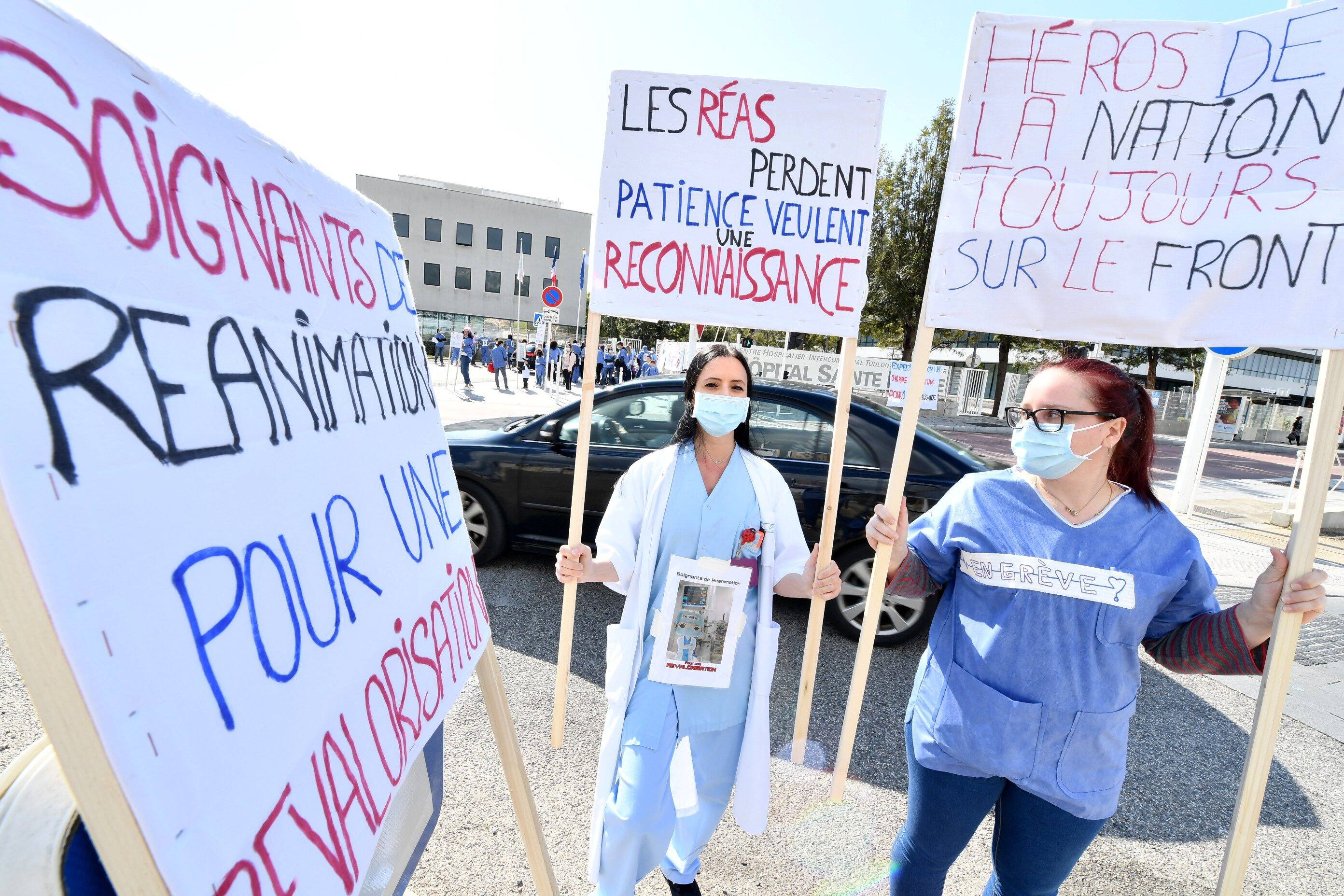 VIDEO. Les infirmières et aides-soignantes du service réanimation de Sainte-Musse en grève pour une revalorisation de la spécialité