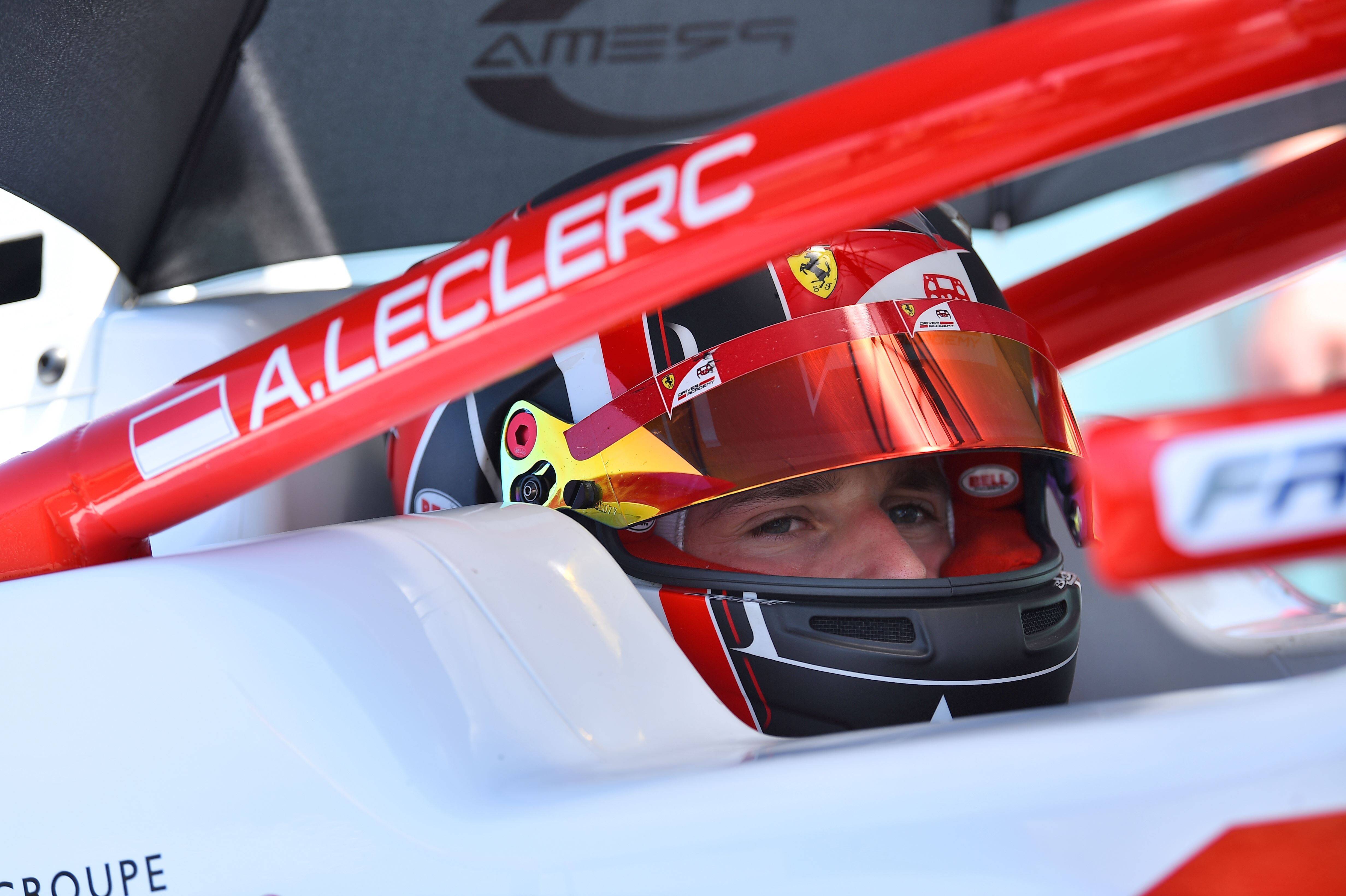 Le pilote monégasque Arthur Leclerc coche la case F3 sur les circuits des Grands Prix de F1