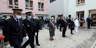 L'hommage national aux policiers au commissariat de Toulon