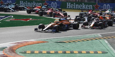 Daniel Ricciardo remporte le Grand Prix d'Italie, Charles Leclerc au pied du podium