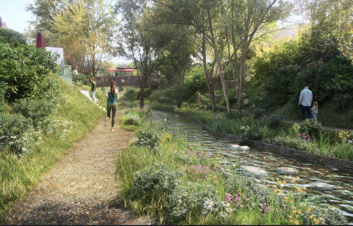 Cheminements piétons, "parcours paysager", tables pour pique-niquer... à quoi va ressembler le nouveau parc à Polygone Riviera