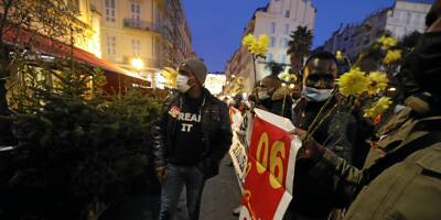 Des salariés sans papiers manifestent devant un resto en vue du Vieux-Nice pour réclamer des documents