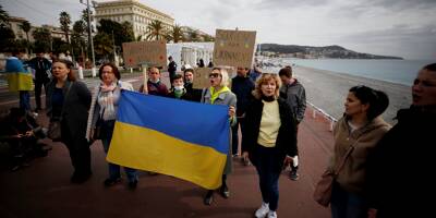 Des Ukrainiens veulent dire non à la guerre devant le consulat russe de Villefranche-sur-mer