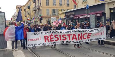 Environ 200 manifestants anti pass sanitaire dans les rues de Nice