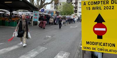 Marché Gambetta à Cannes: attention, le sens de circulation n'est plus le même