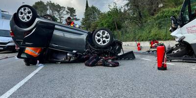 Impressionnant accident à Antibes, trois blessés dont deux enfants