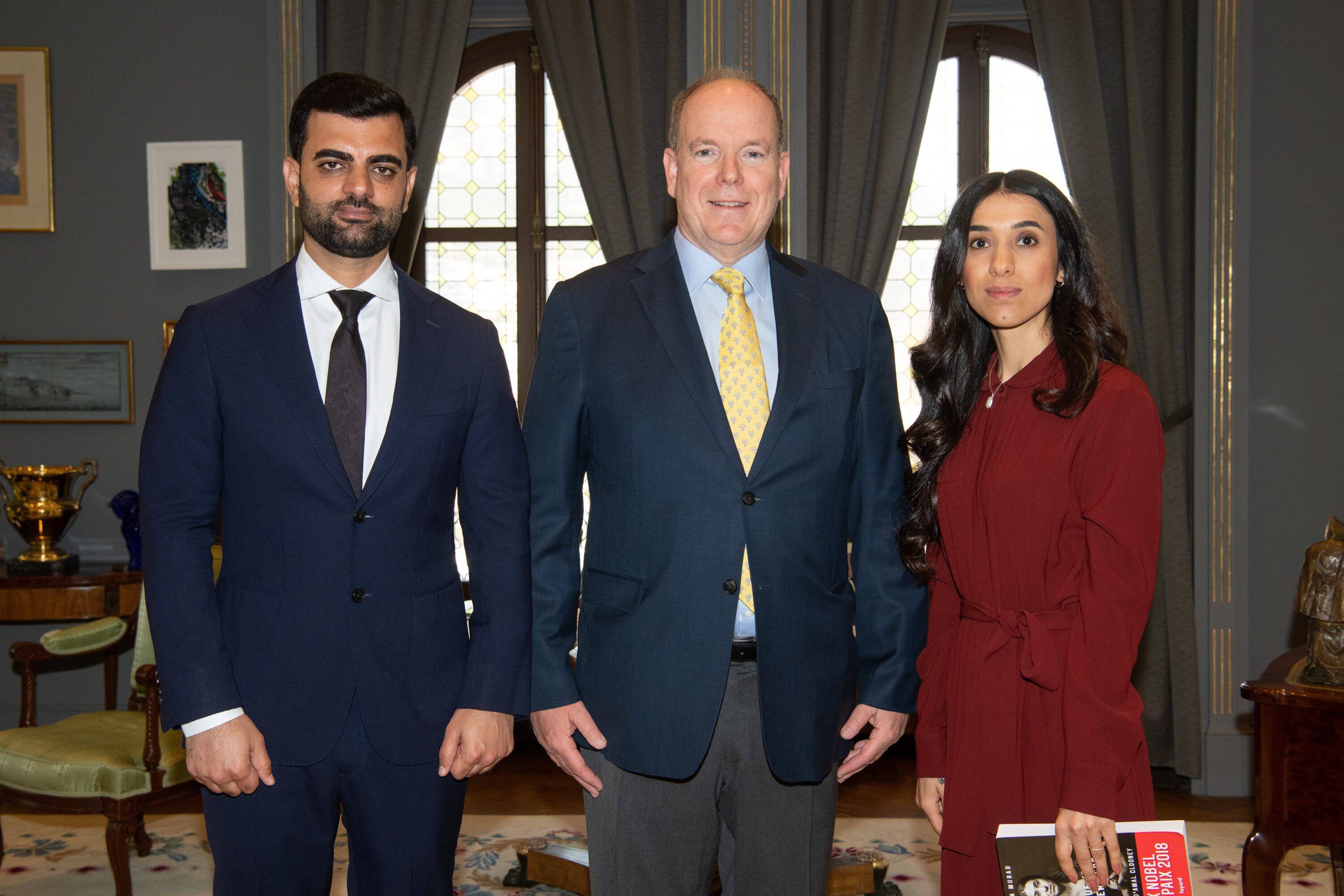 Le Prince Albert apporte tout son soutien à Nadia Murad, victime de l'Etat islamique et Prix Nobel de la paix en 2018